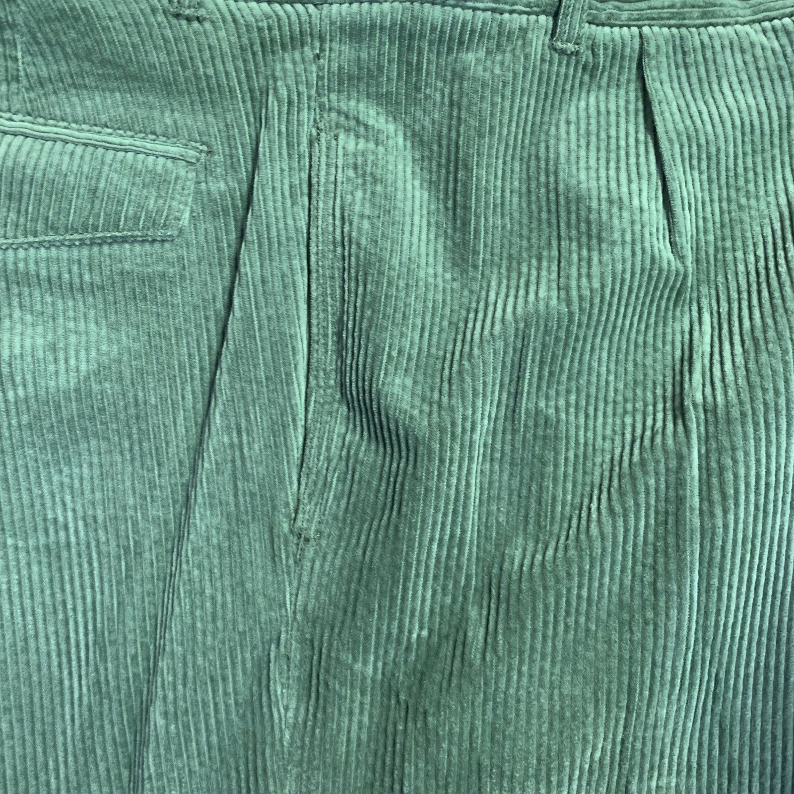 Haider Ackermann Size 34 Green Corduroy Cotton Blend Belted Casual Pants Size US 34 / EU 50 - 4 Thumbnail