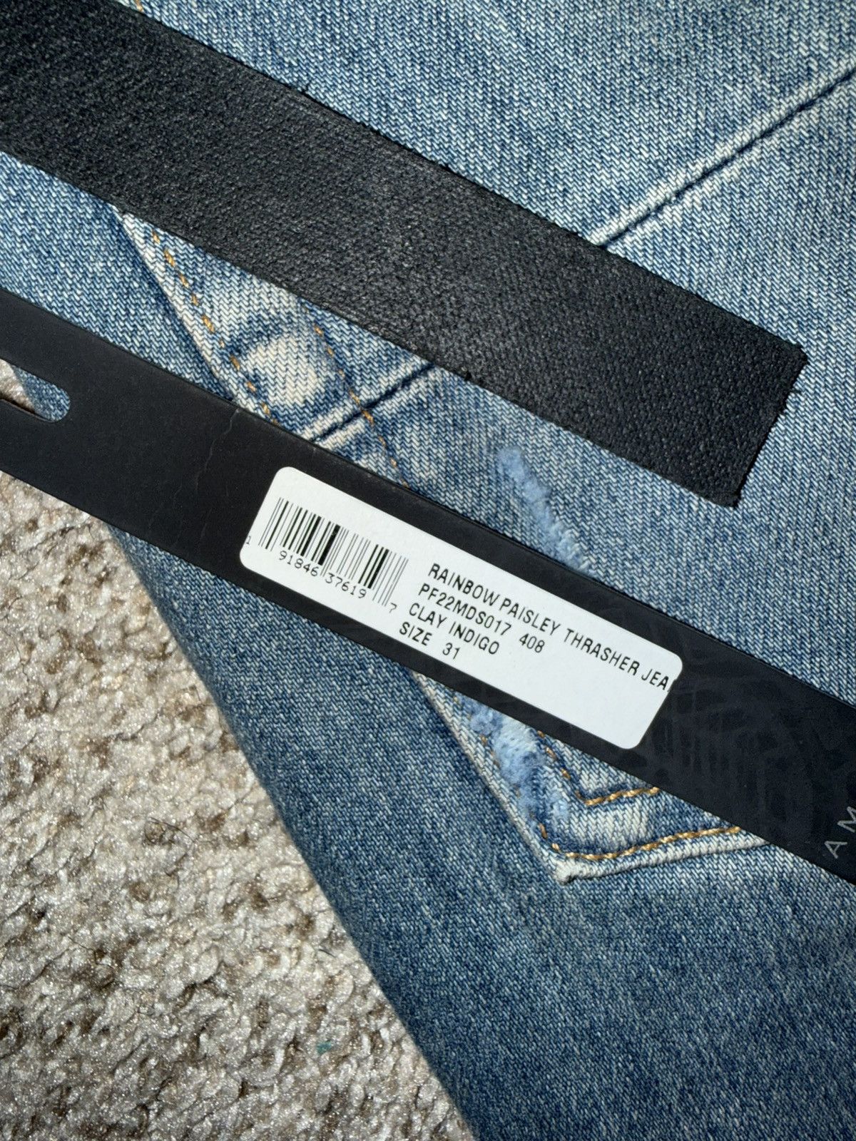 Amiri Amiri Rainbow Paisley Thrasher Jeans Size US 31 - 7 Thumbnail