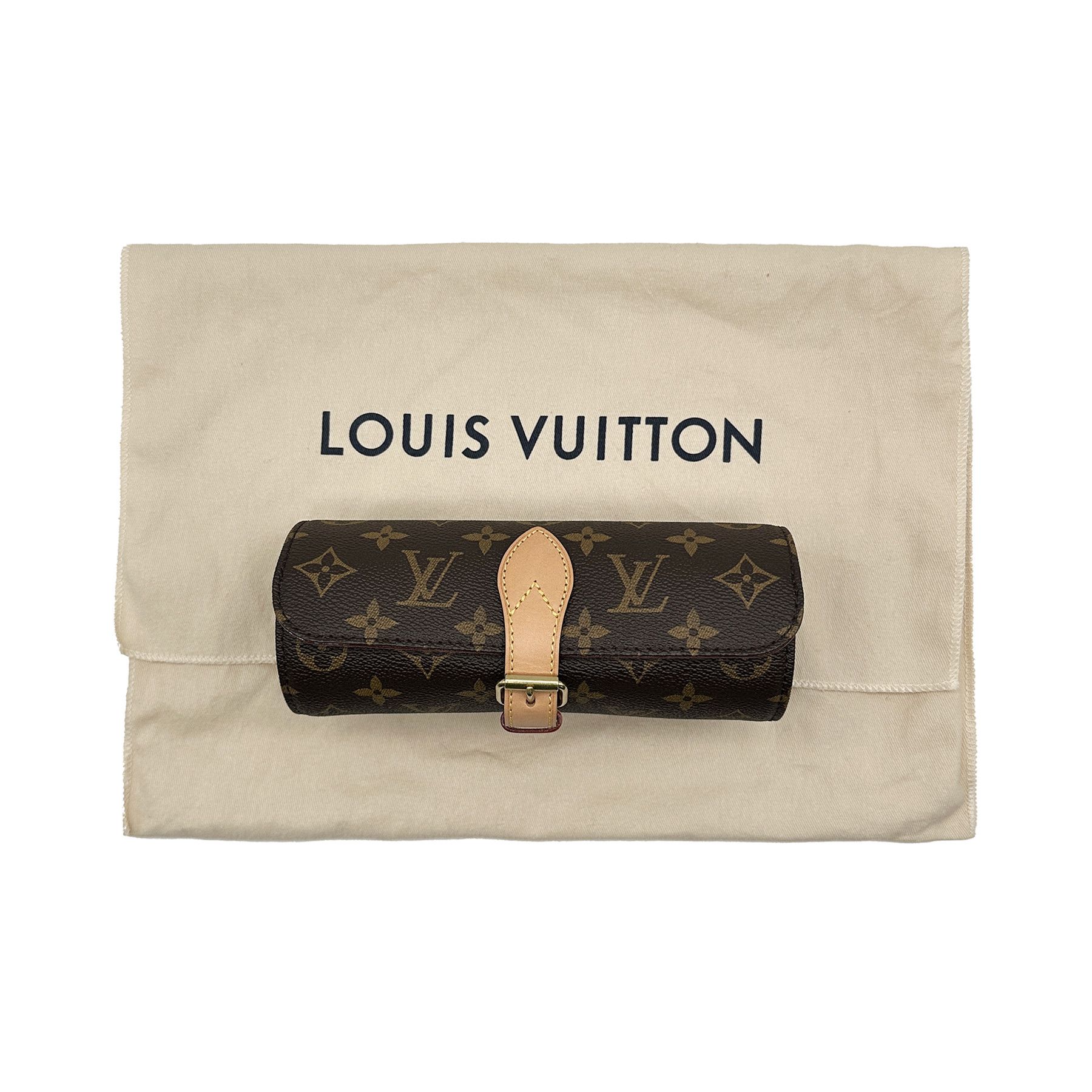 Louis Vuitton Louis Vuitton Monogram Canvas Brown Three Watch Case Size ONE SIZE - 5 Thumbnail