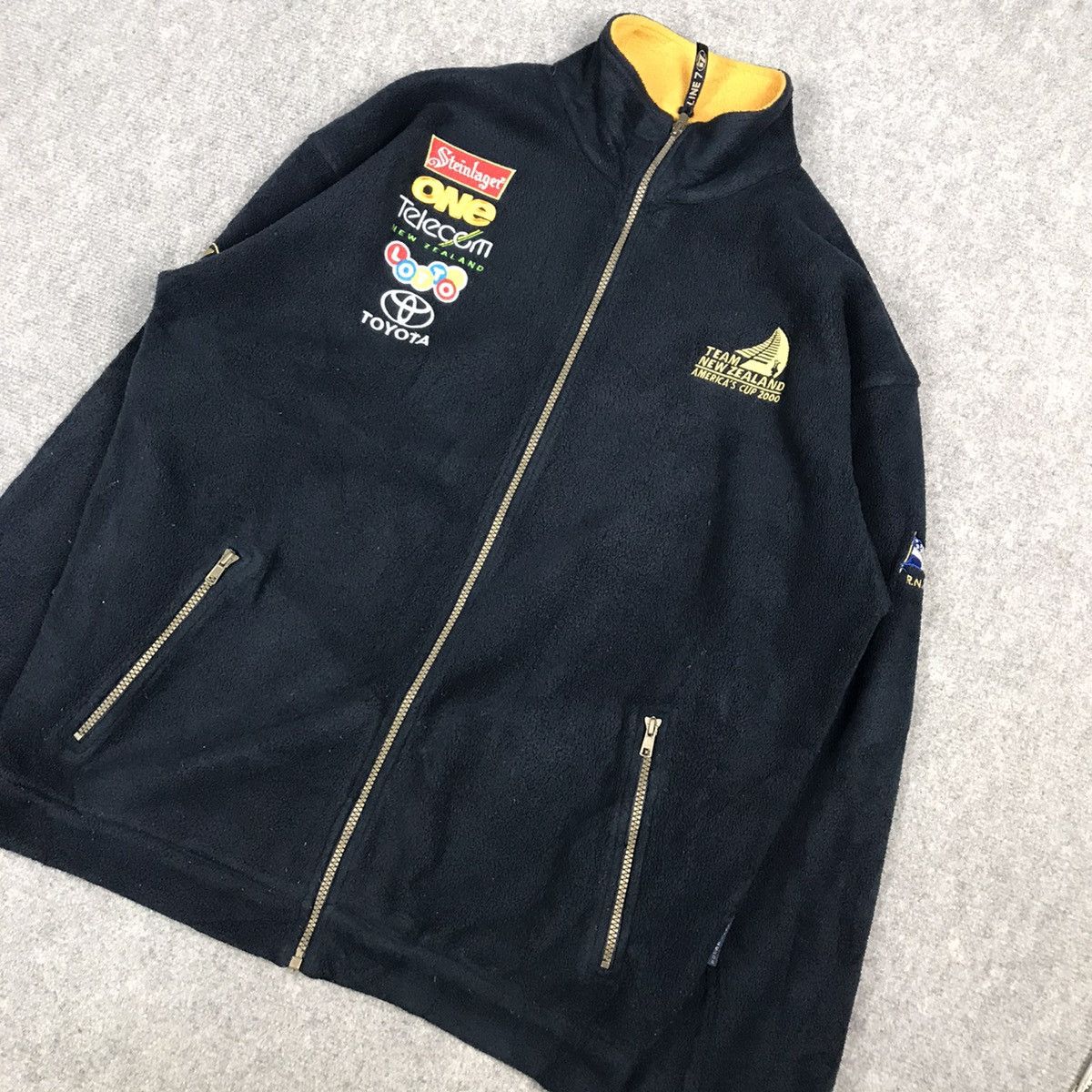 Japanese Brand × New Zealand Outback × Vintage Line 7 Team New Zealand Fleece Fullzip Jacket Size US M / EU 48-50 / 2 - 4 Thumbnail