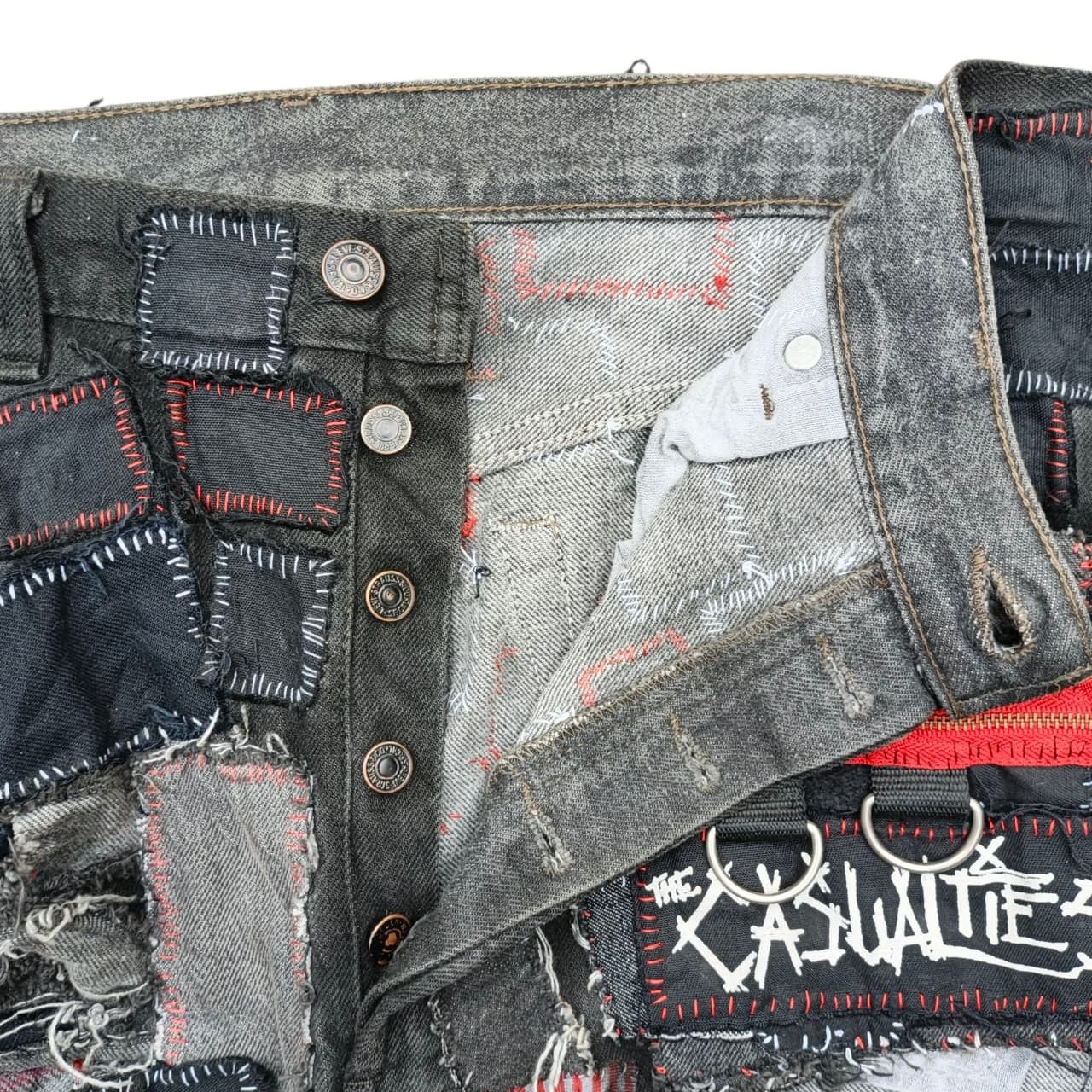 Levi's Levis 501 x Dog Milano Paris Designer Distressed Patch Size US 31 - 3 Thumbnail