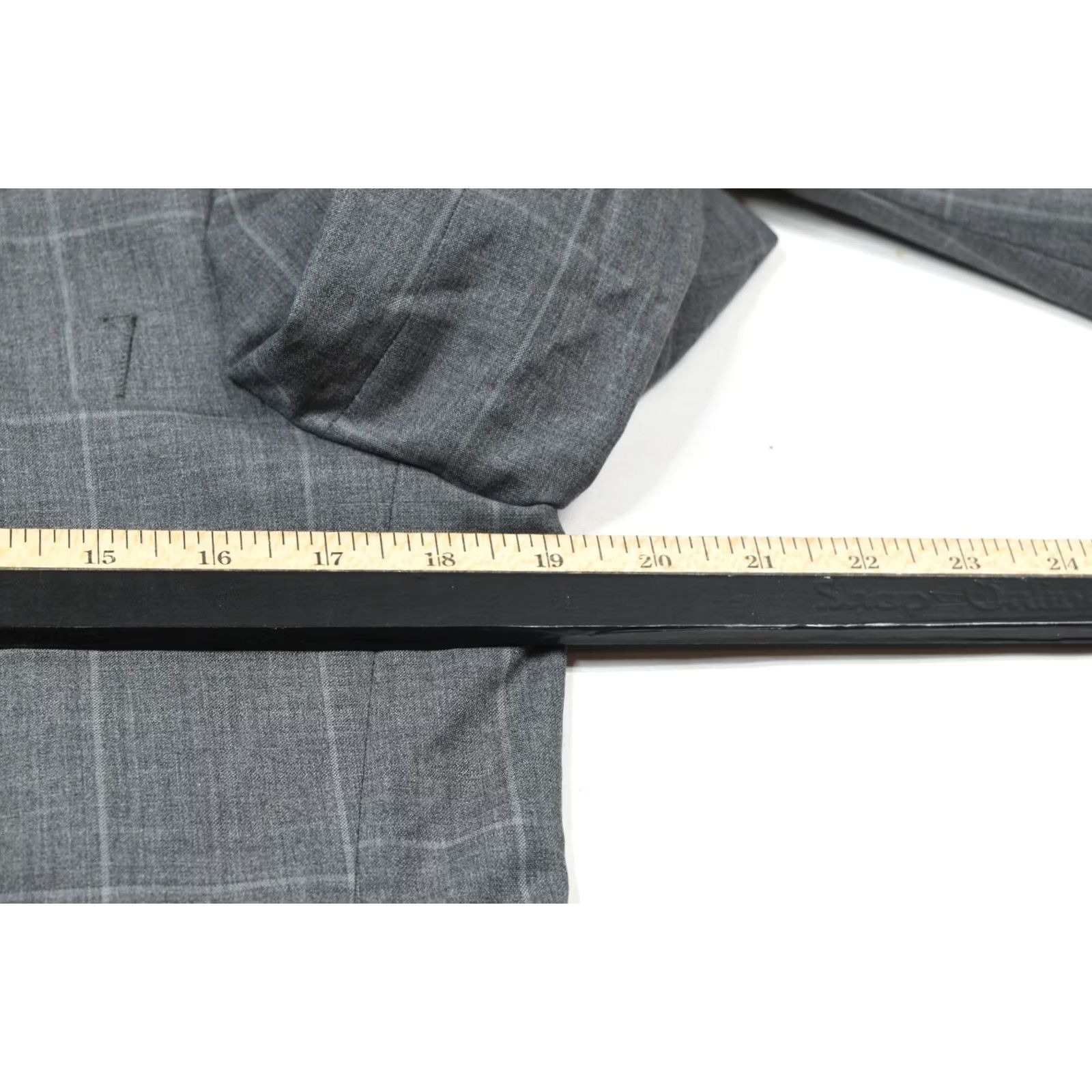 Brooks Brothers Brooks Brothers Blazer Mens 38R Gray Plaid Wool Slim 2-Button Notch Lapel Single-Breasted Regular Jacket Coat Spring Fall Winter Vintage: No Size 38R - 7 Thumbnail