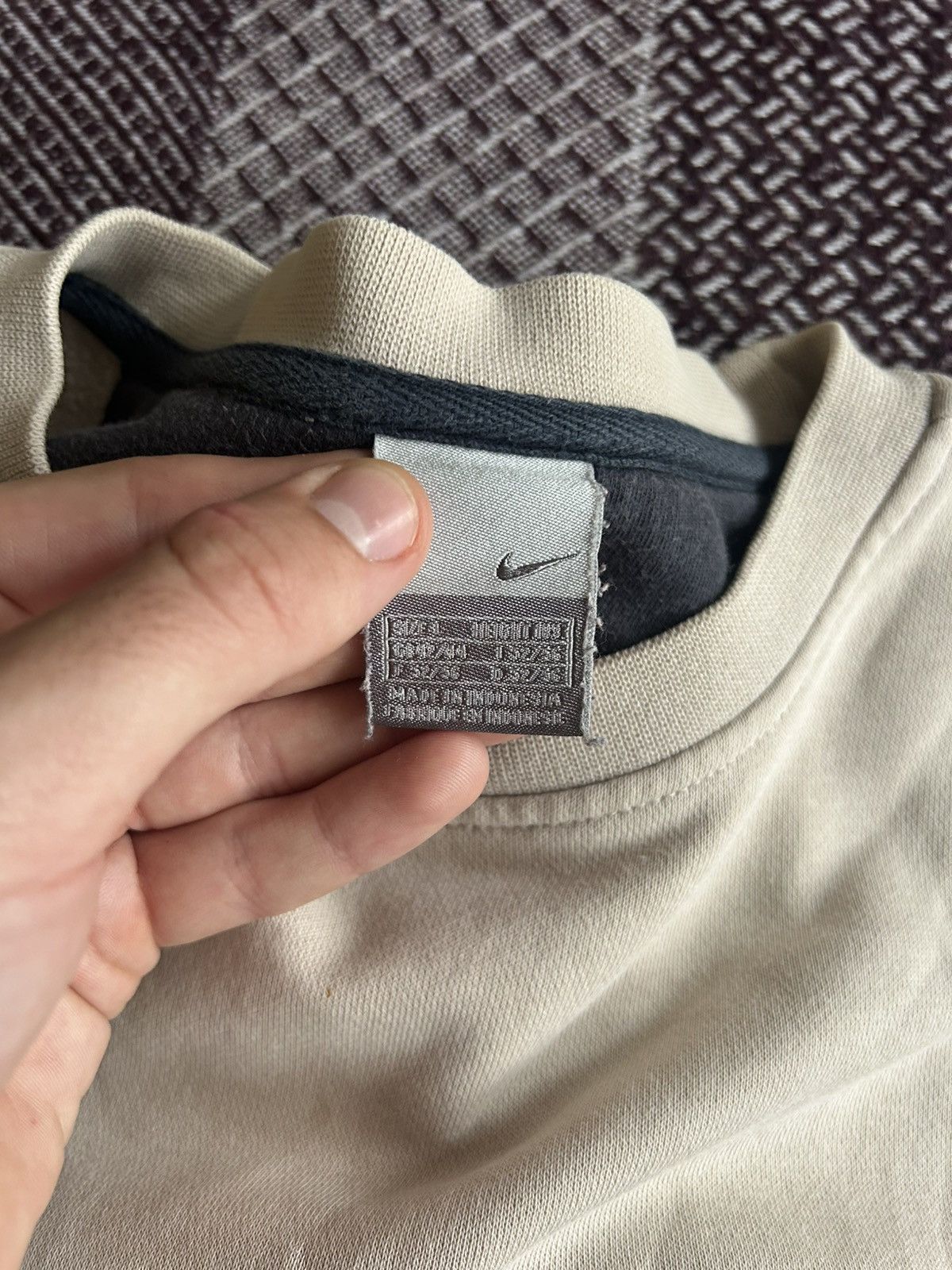 Nike Vintage Nike 90s Crewneck Big Logo Sweatshirt Beige Rare Y2K Size US XL / EU 56 / 4 - 10 Thumbnail