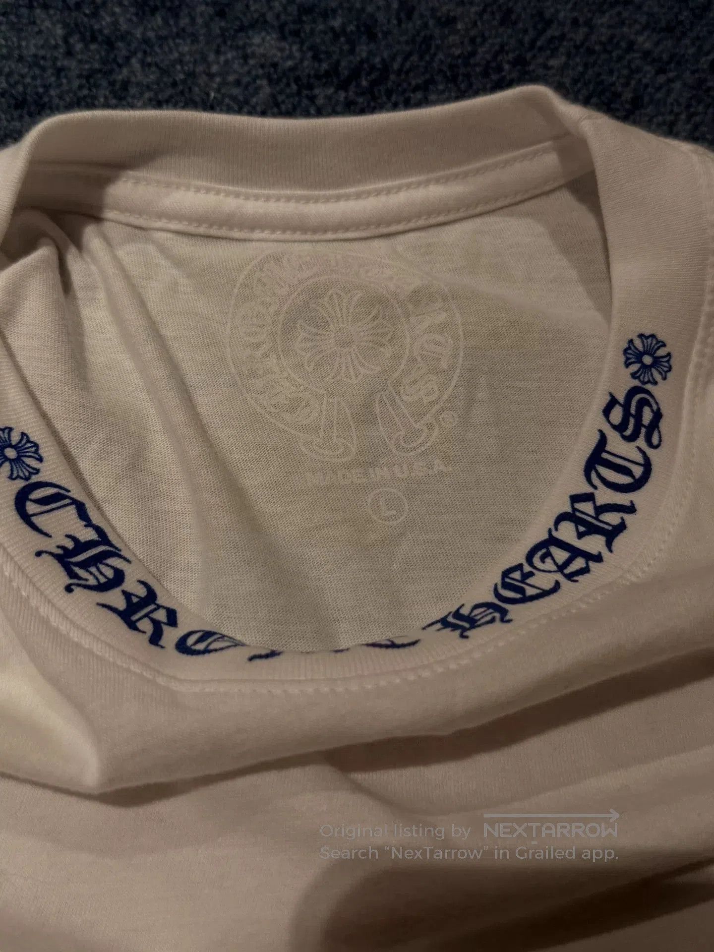 Chrome Hearts Chrome Hearts White Blue Logo Long Sleeve. Size US L / EU 52-54 / 3 - 2 Thumbnail
