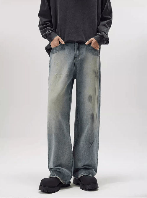 Japanese Brand × Jean American retro hip-hop graffiti dirtyfit jeans Size US 32 / EU 48 - 1 Thumbnail