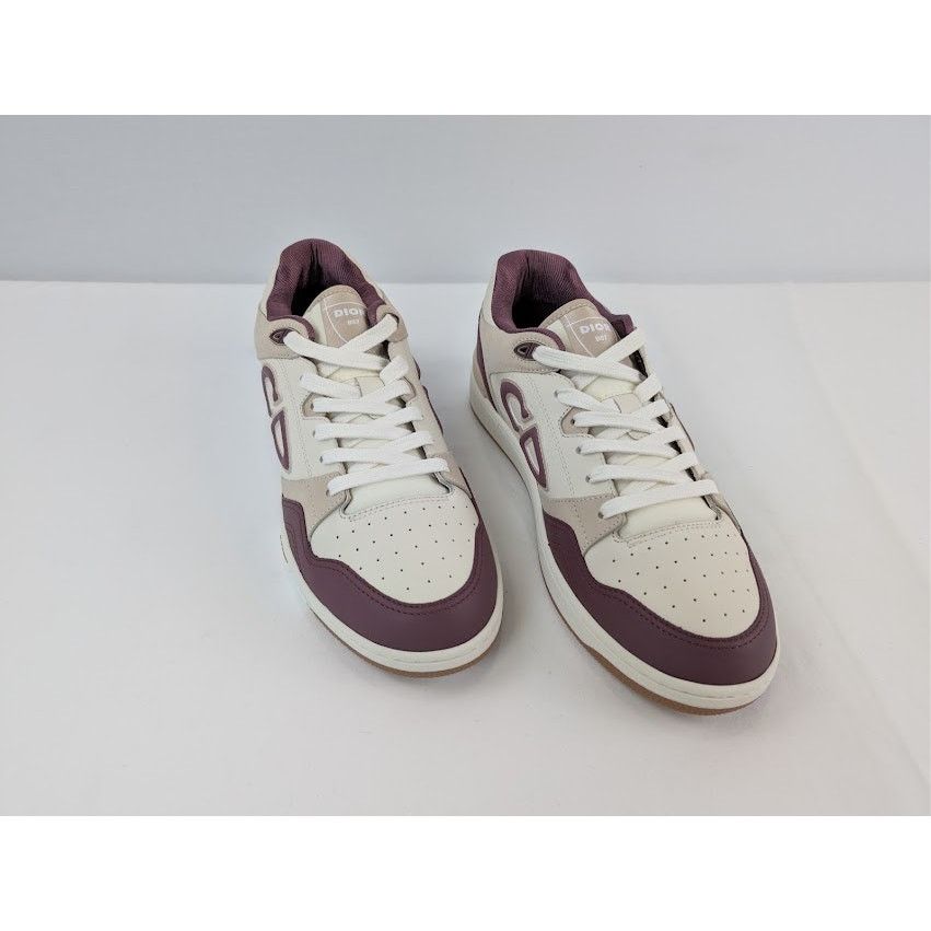 Dior o1rshd1 Leather Low Top Sneaker in Beige / Viole Size US 10 / EU 43 - 7 Thumbnail