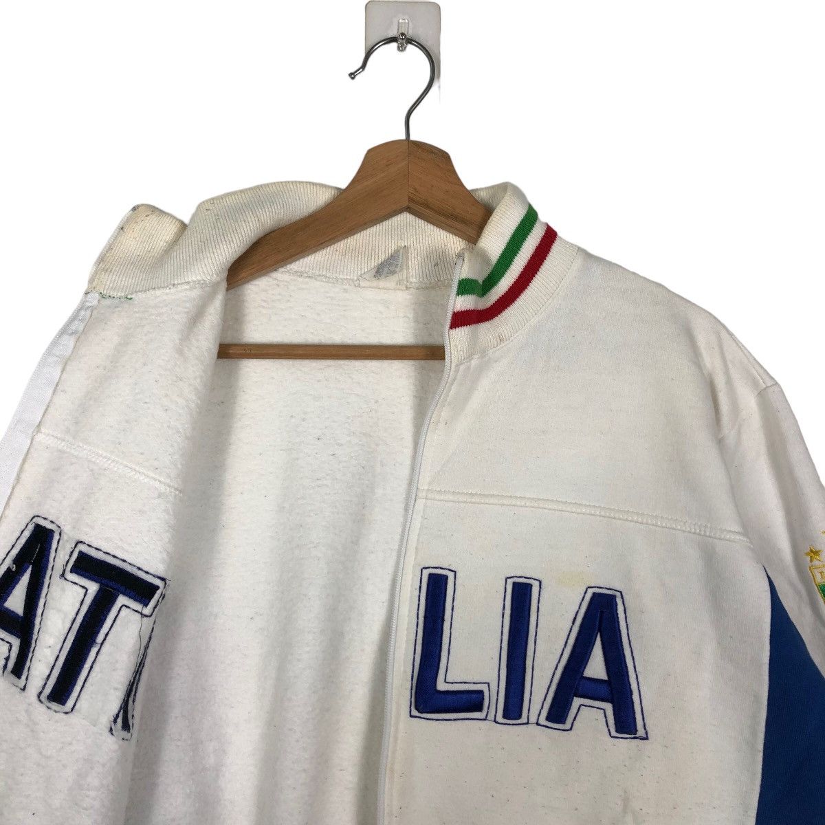 Japanese Brand 🔥Vintage Italia Sweater Zipper Big Logo Made in Italy Size US XXL / EU 58 / 5 - 10 Thumbnail