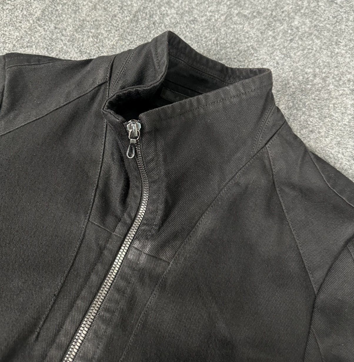 Julius Julius - SS12 “Edge” Waxed Funnel Neck Banana Sleeve Jacket Size US M / EU 48-50 / 2 - 12 Thumbnail