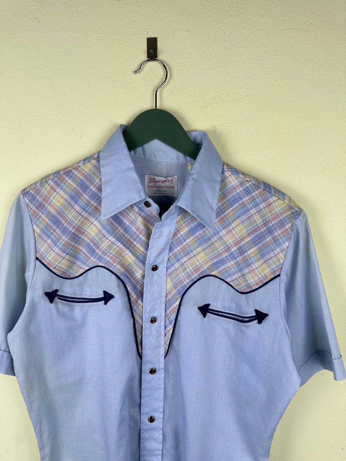 Vintage Vintage Wrangler 60s Button Shirt A196 Size US S / EU 44-46 / 1 - 2 Thumbnail