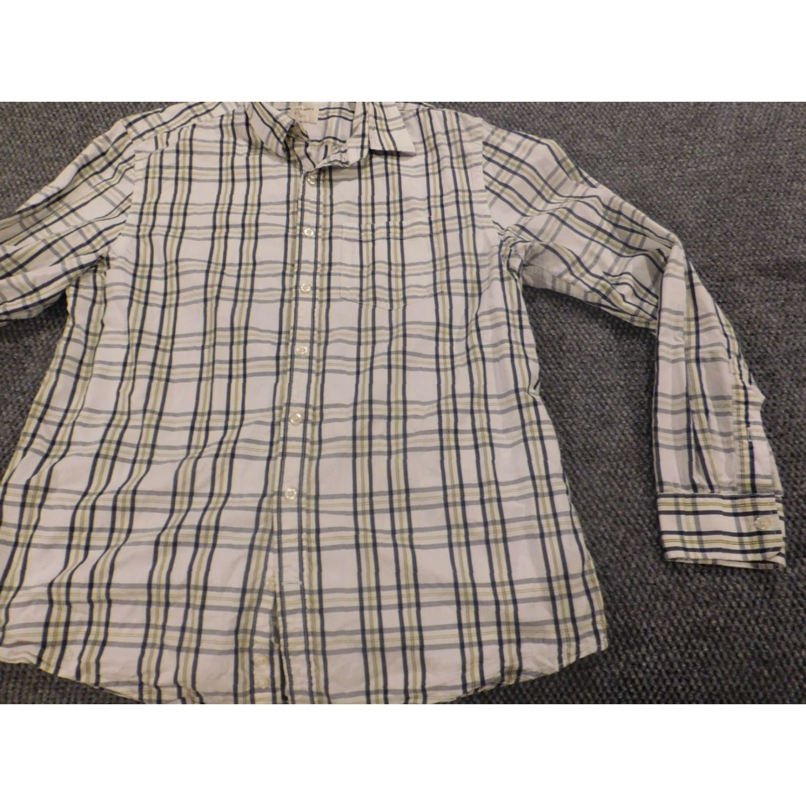 Old Navy Old Navy Shirt Men's Large White Button-Down Knit Long Sleeve Collared Slim Pocketed Regular Button-Up Size US L / EU 52-54 / 3 - 3 Thumbnail