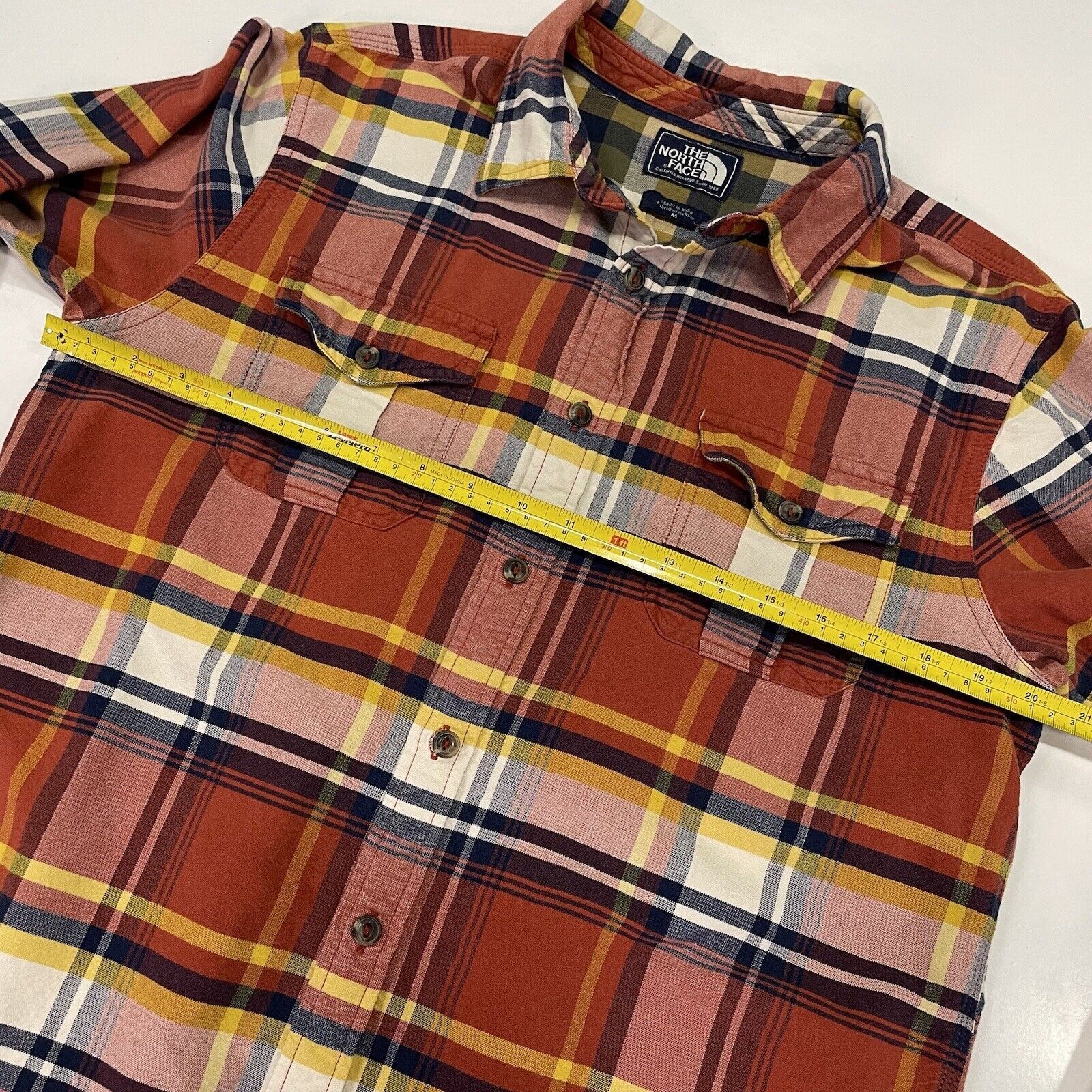 The North Face The North Face Men Flannel Checks Orange Blue Plaid Casual M Size US M / EU 48-50 / 2 - 5 Thumbnail