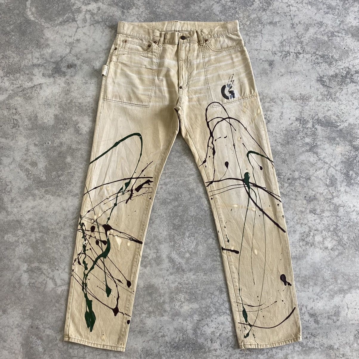 Sugar Cane Gowest Ebisunishi Japan Works/Military Splatter Denim Jeans Size US 34 / EU 50 - 1 Thumbnail