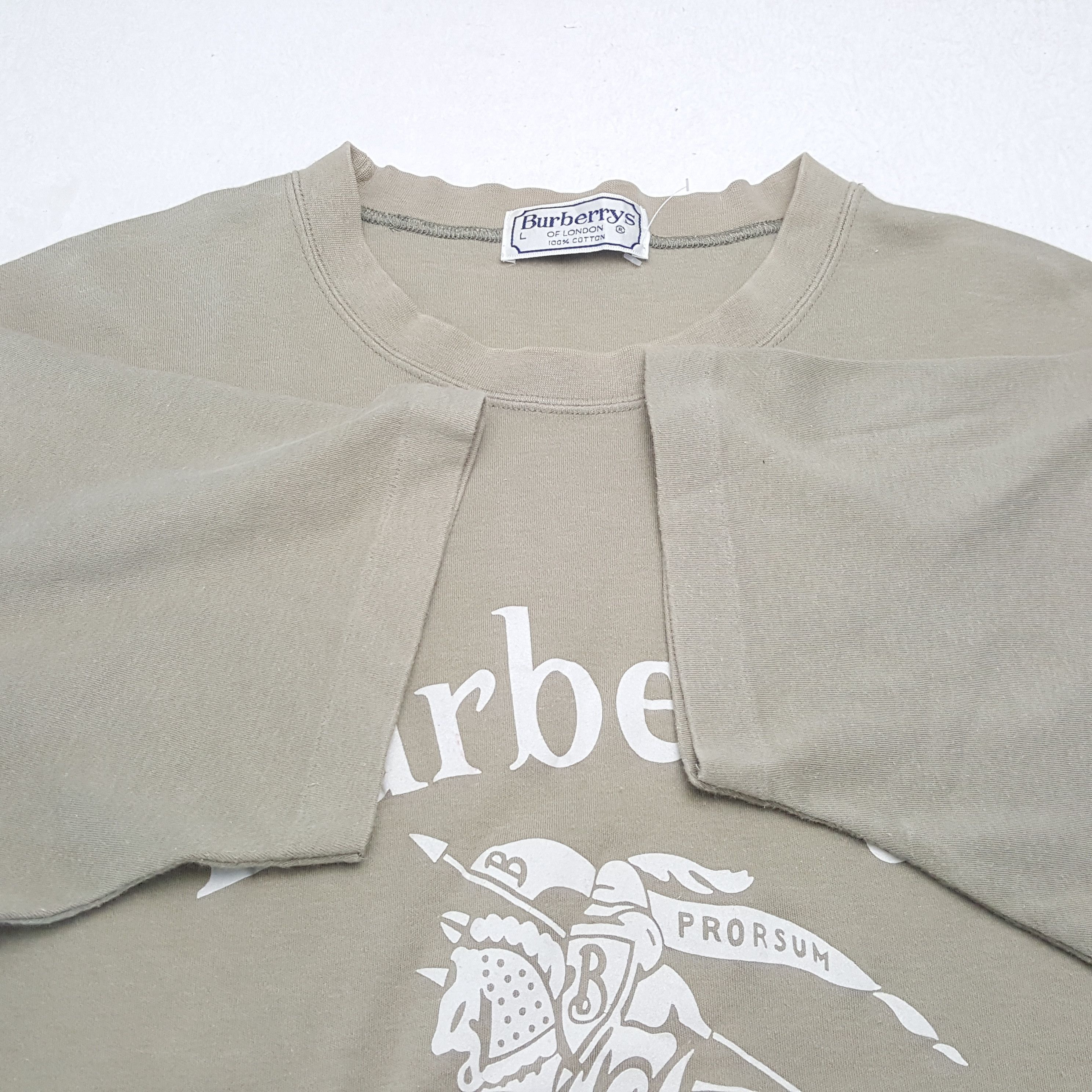 Burberry × Burberry Prorsum × Vintage Vintage BURBERRY'S Fashion Brand Big Logo T-Shirt Size US L / EU 52-54 / 3 - 5 Thumbnail