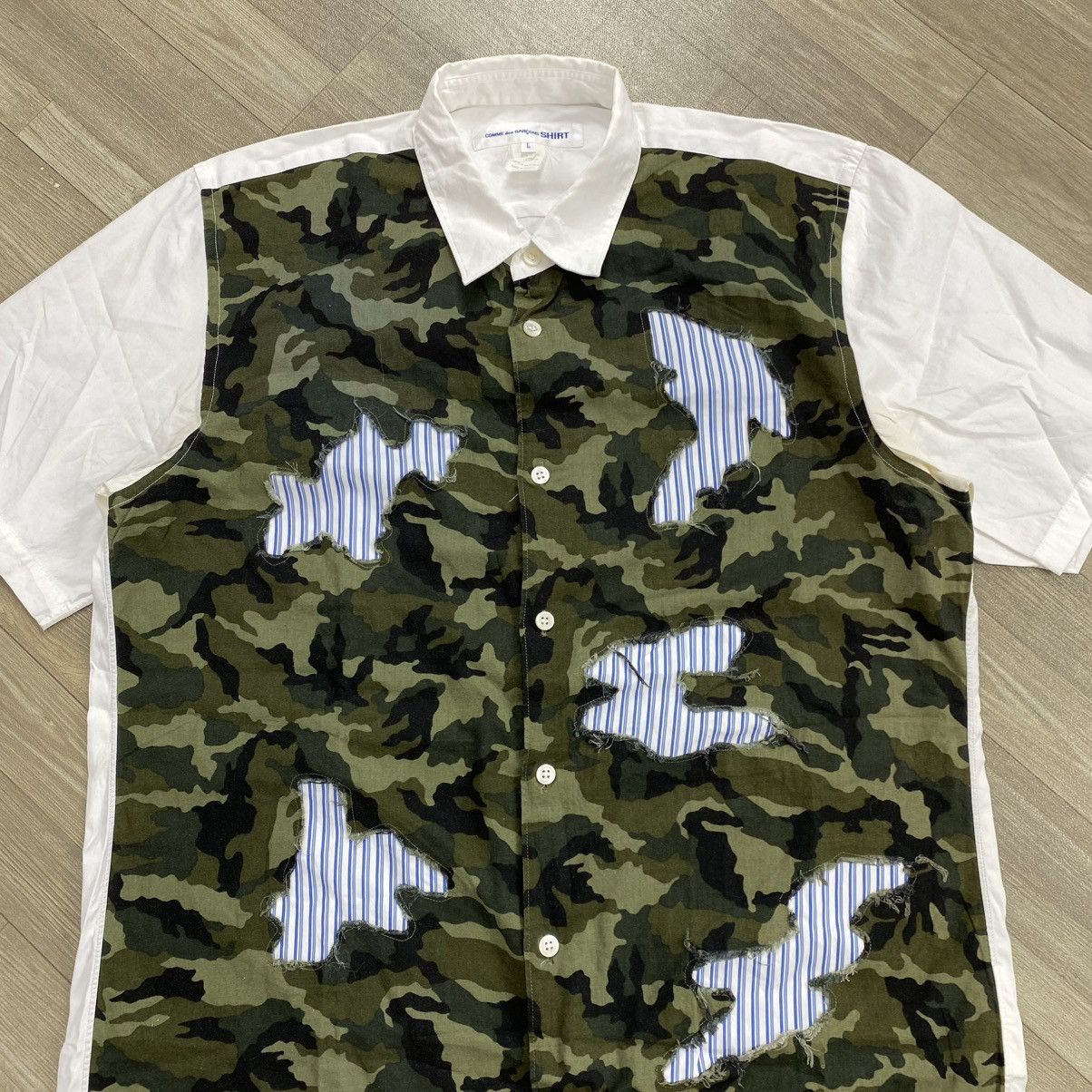 Comme des Garcons 🇯🇵SS16 Comme Des Garcons Tshirt Patchwork CDG Shirt Designer Size US L / EU 52-54 / 3 - 3 Thumbnail