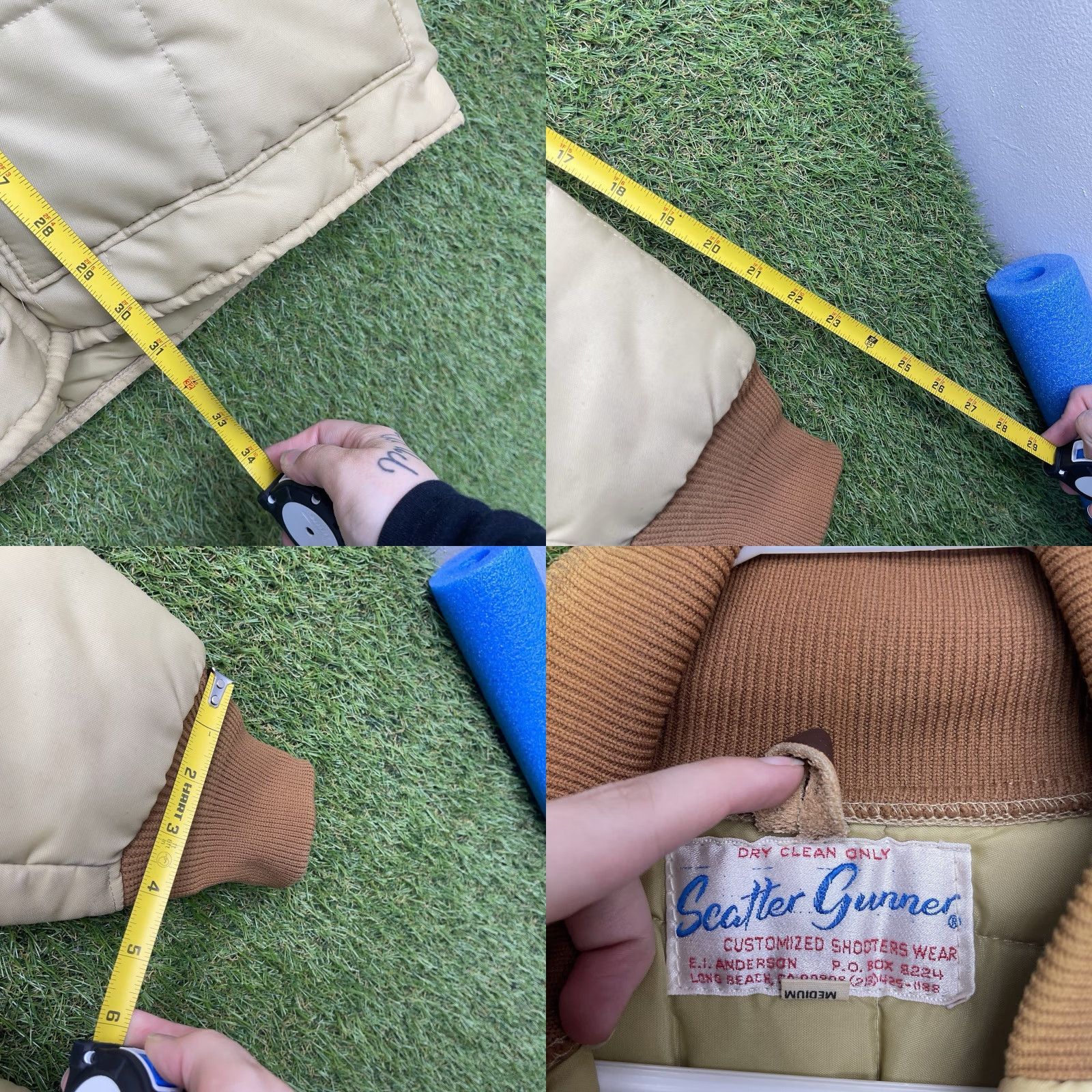 Vintage VINTAGE Scatter Gunner Men's Jacket Medium Outdoor Shooting Coat Zip Up Quilt Cotton Beige 90s Work Hunting Mens Size US M / EU 48-50 / 2 - 8 Thumbnail