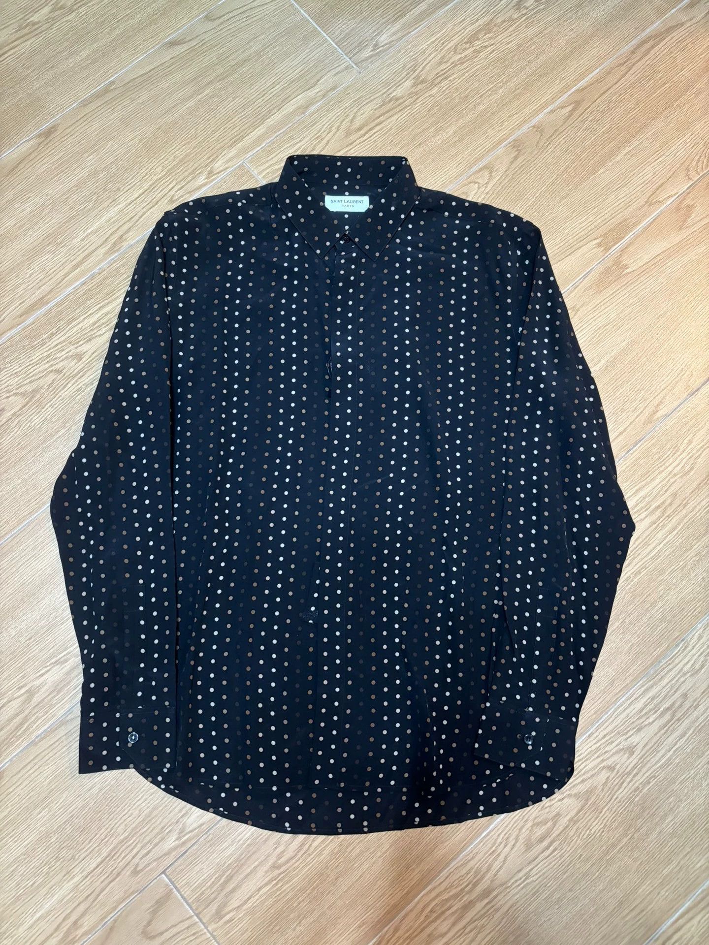 Saint Laurent Paris Saint Laurent Paris Black and white polka dot shirt Size US XS / EU 42 / 0 - 1 Thumbnail