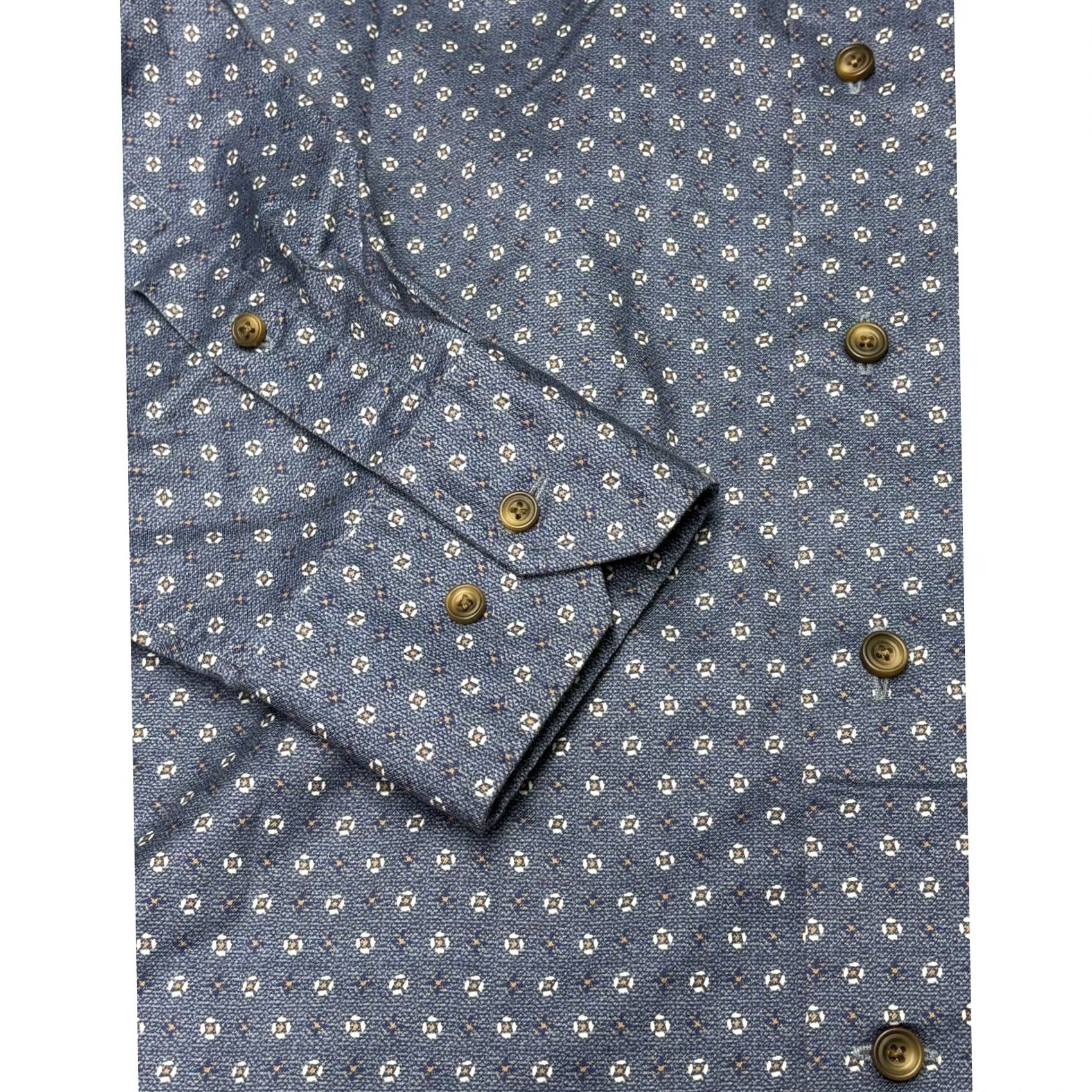David Donahue David Donahue Button Down Shirt Mens Large Blue Geometric Print Cotton Size US L / EU 52-54 / 3 - 3 Thumbnail