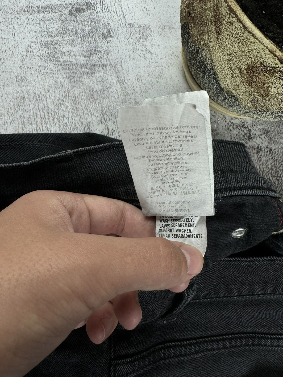 Kenzo Kenzo Paris Jungle Signature Logo Luxury Rap Jeans Bottoms Size US 32 / EU 48 - 16 Thumbnail