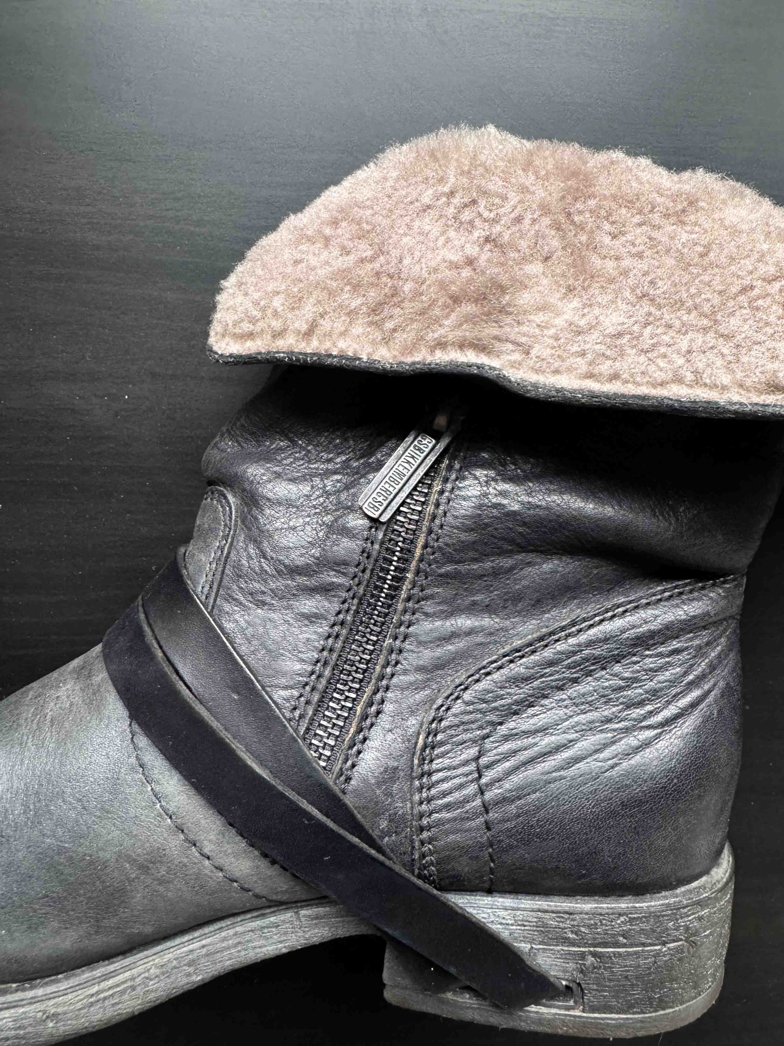 Dirk Bikkembergs Dirk Bikkembergs Leather Fur Belted Biker Boots Archive Size US 8 / EU 41 - 8 Thumbnail