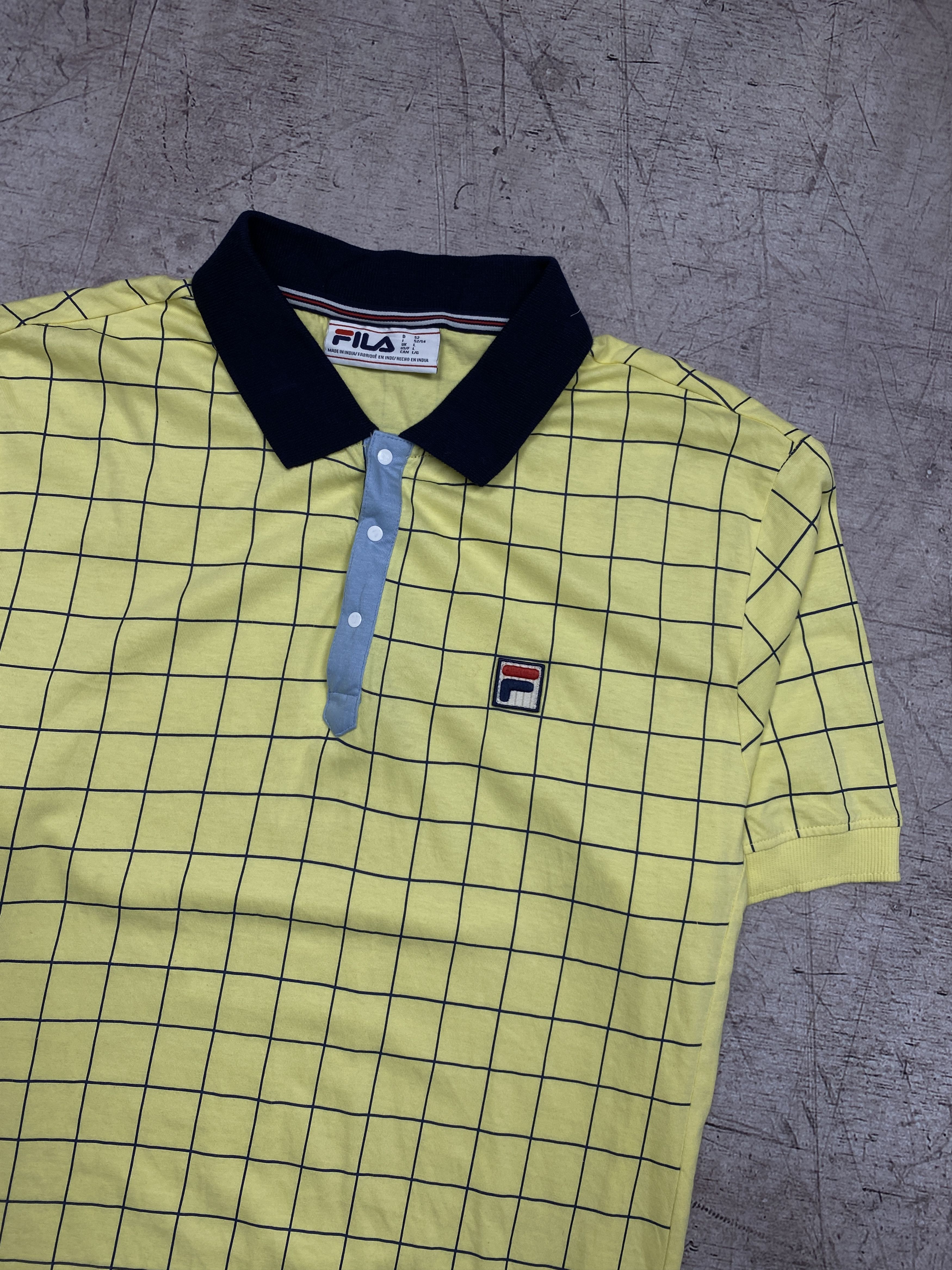 Fila × Vintage Fila Vintage Mens Polo Shirt White Line Size US L / EU 52-54 / 3 - 2 Thumbnail
