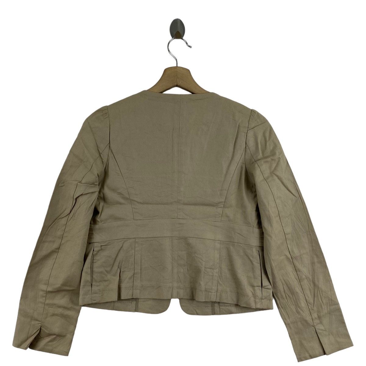 Japanese Brand LAPIS LUCE Per BEAMS Japanese Brand Tweed Beige Coat Size S / US 4 / IT 40 - 4 Thumbnail