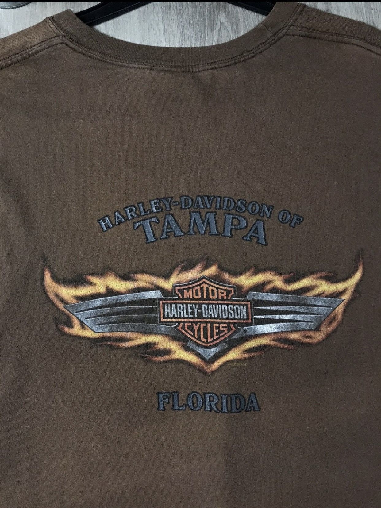Harley Davidson vintage 80s rare faded harley davidson grange Logo shirt Size US XXL / EU 58 / 5 - 11 Thumbnail