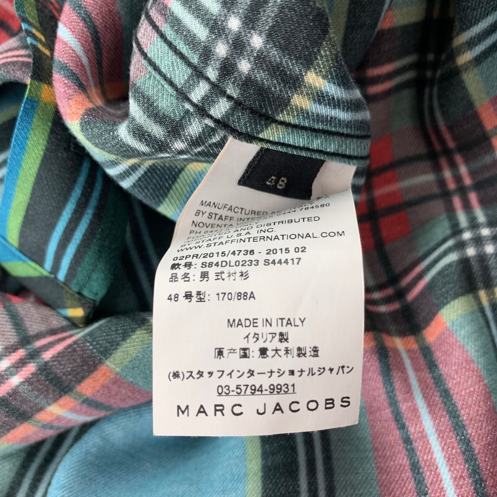 Marc Jacobs Size S Multi-Color Plaid Viscose Button Up Long Sleeve Shirt Size US S / EU 44-46 / 1 - 4 Thumbnail