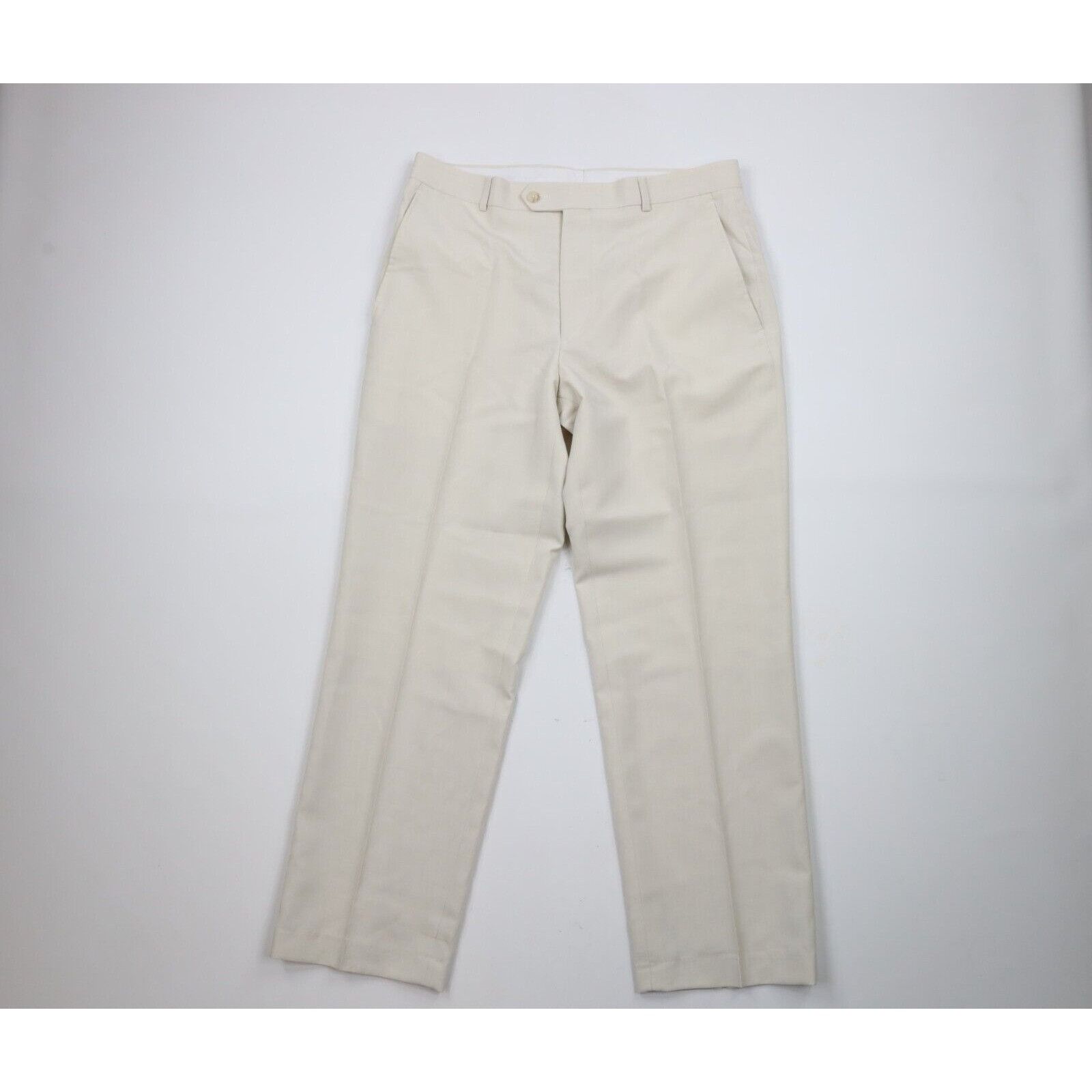 Vintage Streetwear Lightweight 3 Piece Wedding Suit Beige Size 46R - 8 Thumbnail