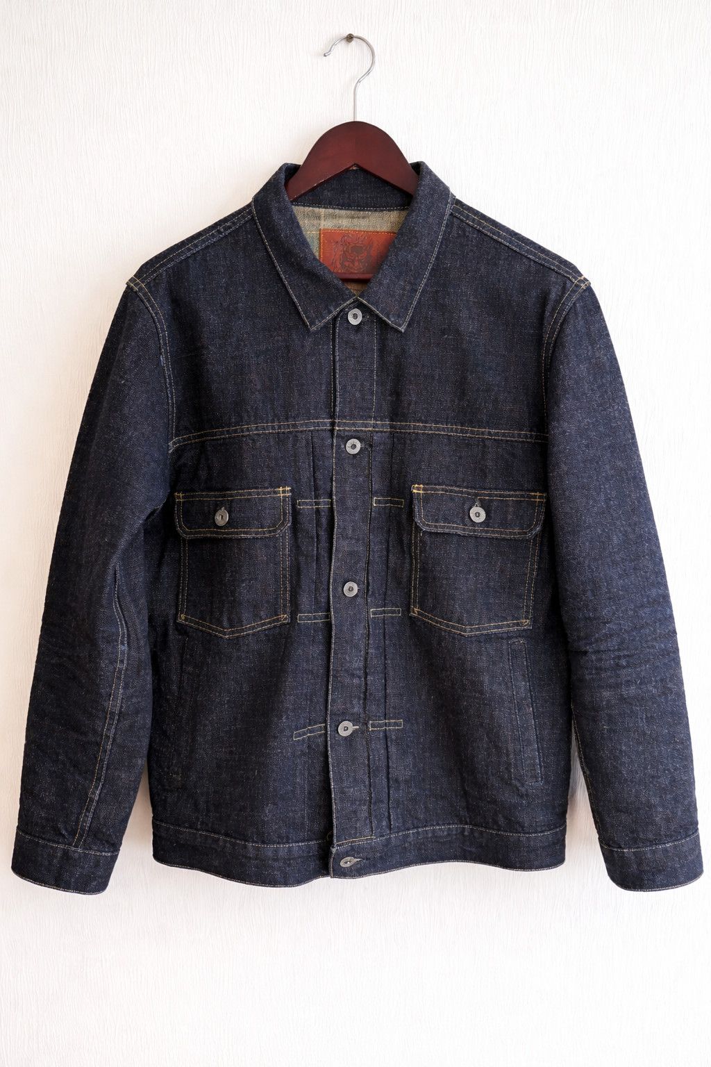 Oni Oni Denim 14oz Indigo x Beige Type II Jacket Size US XL / EU 56 / 4 - 1 Thumbnail