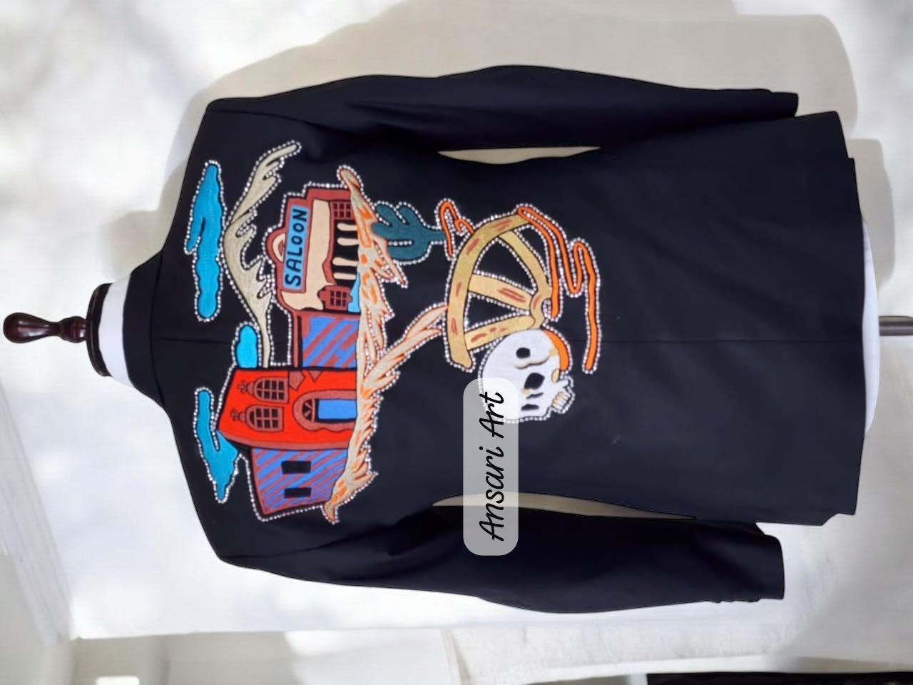 Other Men 2PC Customized skeleton Embroidery western prom outfits Size 44S - 5 Thumbnail