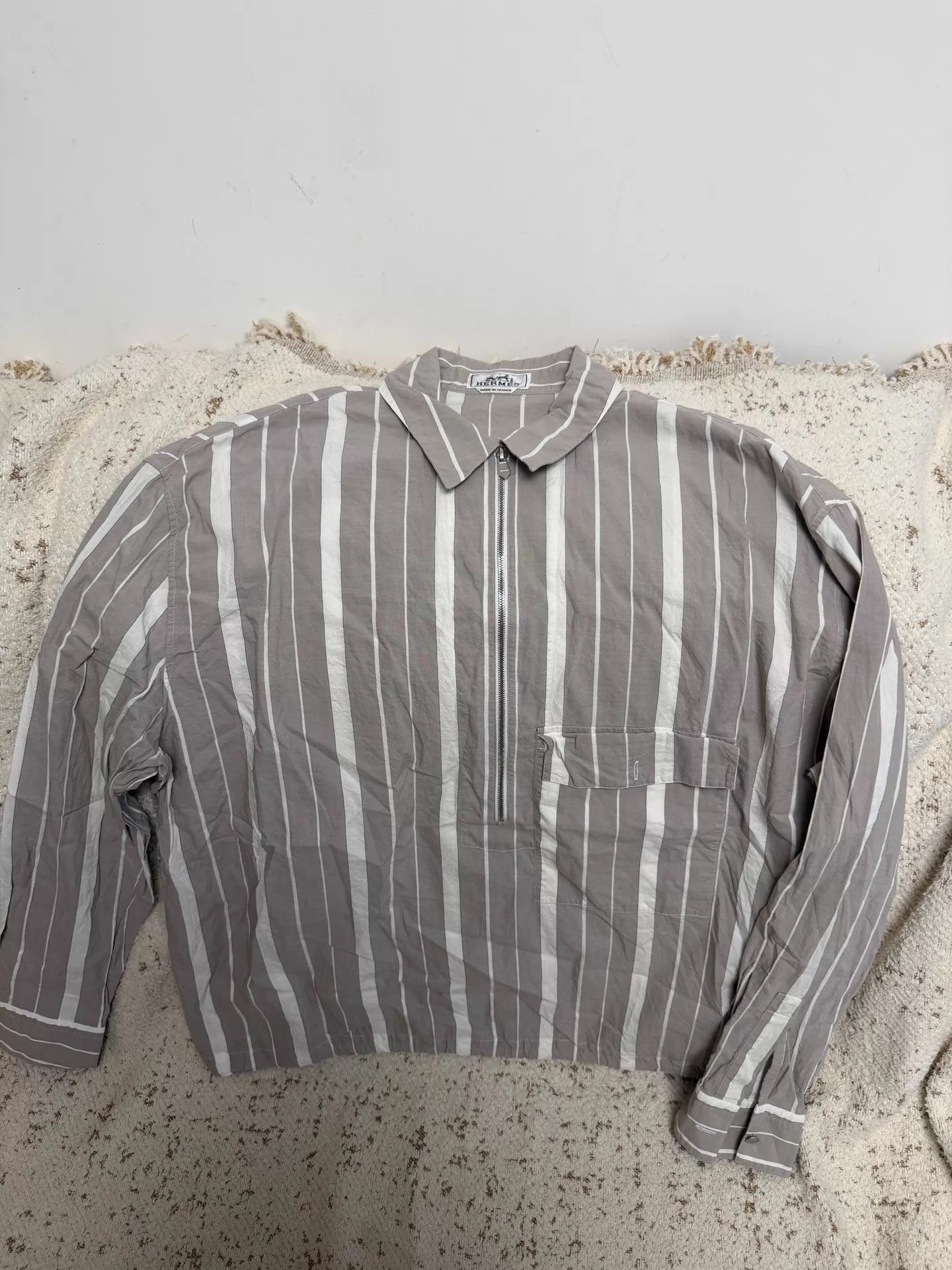 Hermes Multi Striped Long Sleeve Shirt Size US L / EU 52-54 / 3 - 1 Thumbnail
