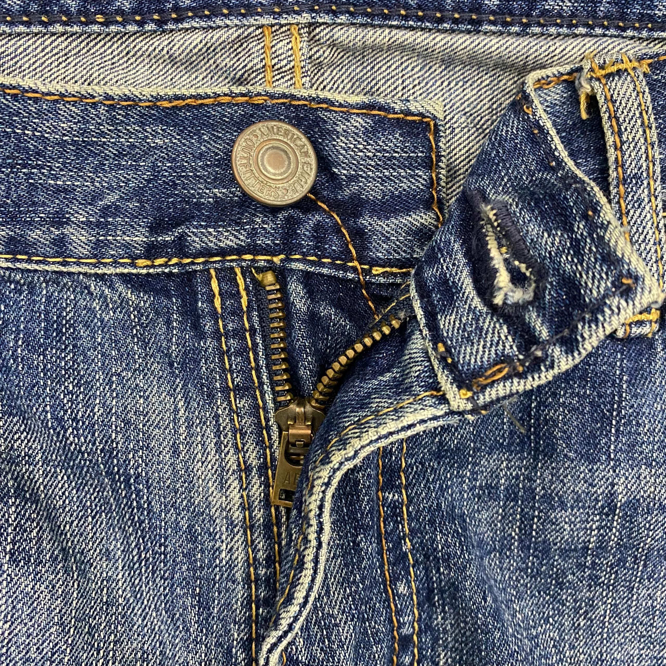 American Eagle Outfitters 💥Vintage American Eagle Qutfitters Distressed Denim Size US 36 / EU 52 - 11 Thumbnail