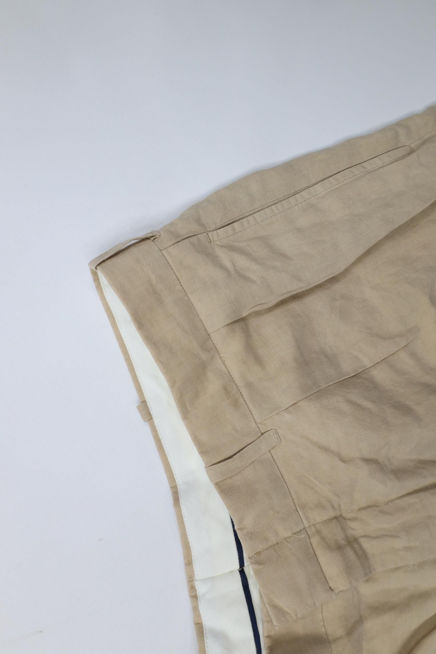 Polo Ralph Lauren Vintage 90s Ralph Lauren Linen Silk Pleated Chino Shorts Size US 34 / EU 50 - 7 Thumbnail