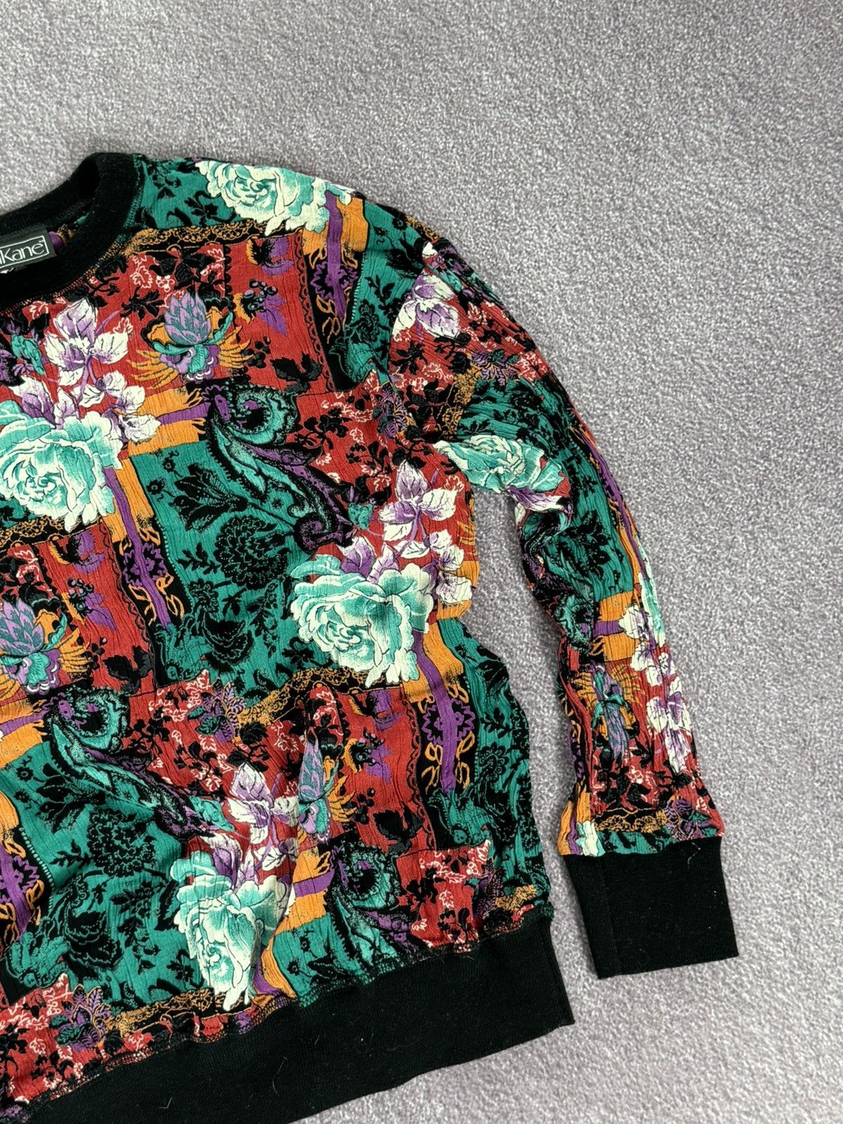 Japanese Brand Vintage Floral Pattern 90’s USA Designer Glamour Blouse Size M / US 6-8 / IT 42-44 - 5 Thumbnail