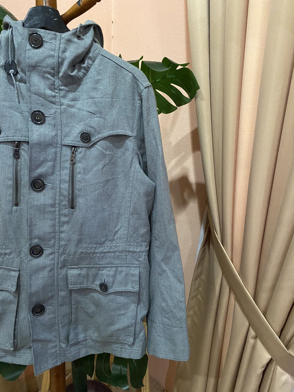 Japanese Brand Otarie Designed Wear Grey Men’s Hooded Jacket - Modern Size US M / EU 48-50 / 2 - 4 Thumbnail