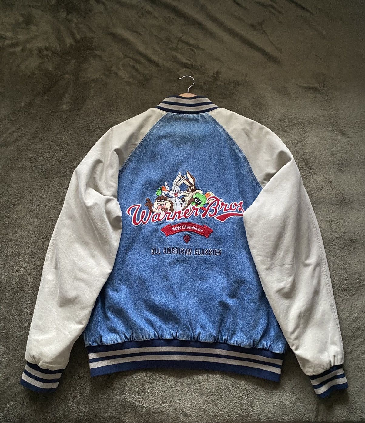 Warner Bros Looney Tunes Warner Bros Vintage Denim Bomber Size US L / EU 52-54 / 3 - 5 Thumbnail