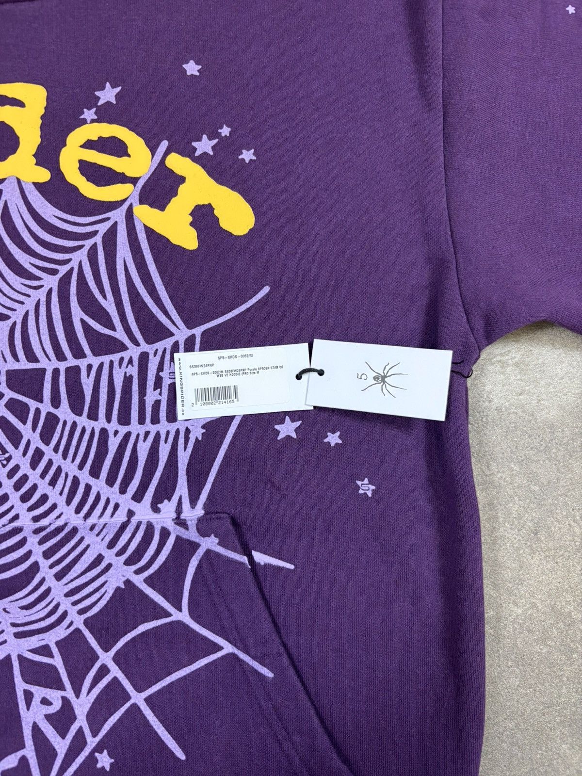 Sp5der Sp5der OG Web V2 Star Hoodie, Purple Size US M / EU 48-50 / 2 - 7 Thumbnail