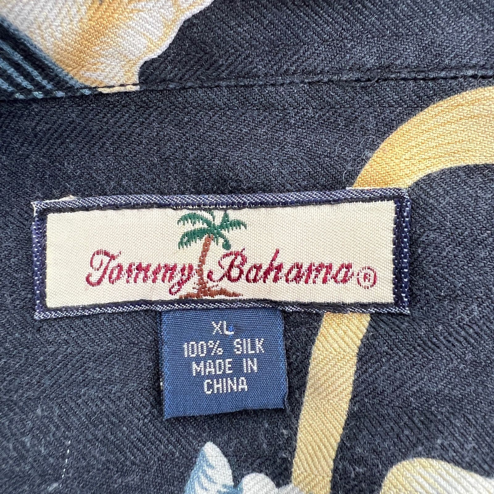Tommy Bahama Tommy Bahama Silk Hawaiian Shirt Button Down Black Guitars Size US XL / EU 56 / 4 - 3 Thumbnail