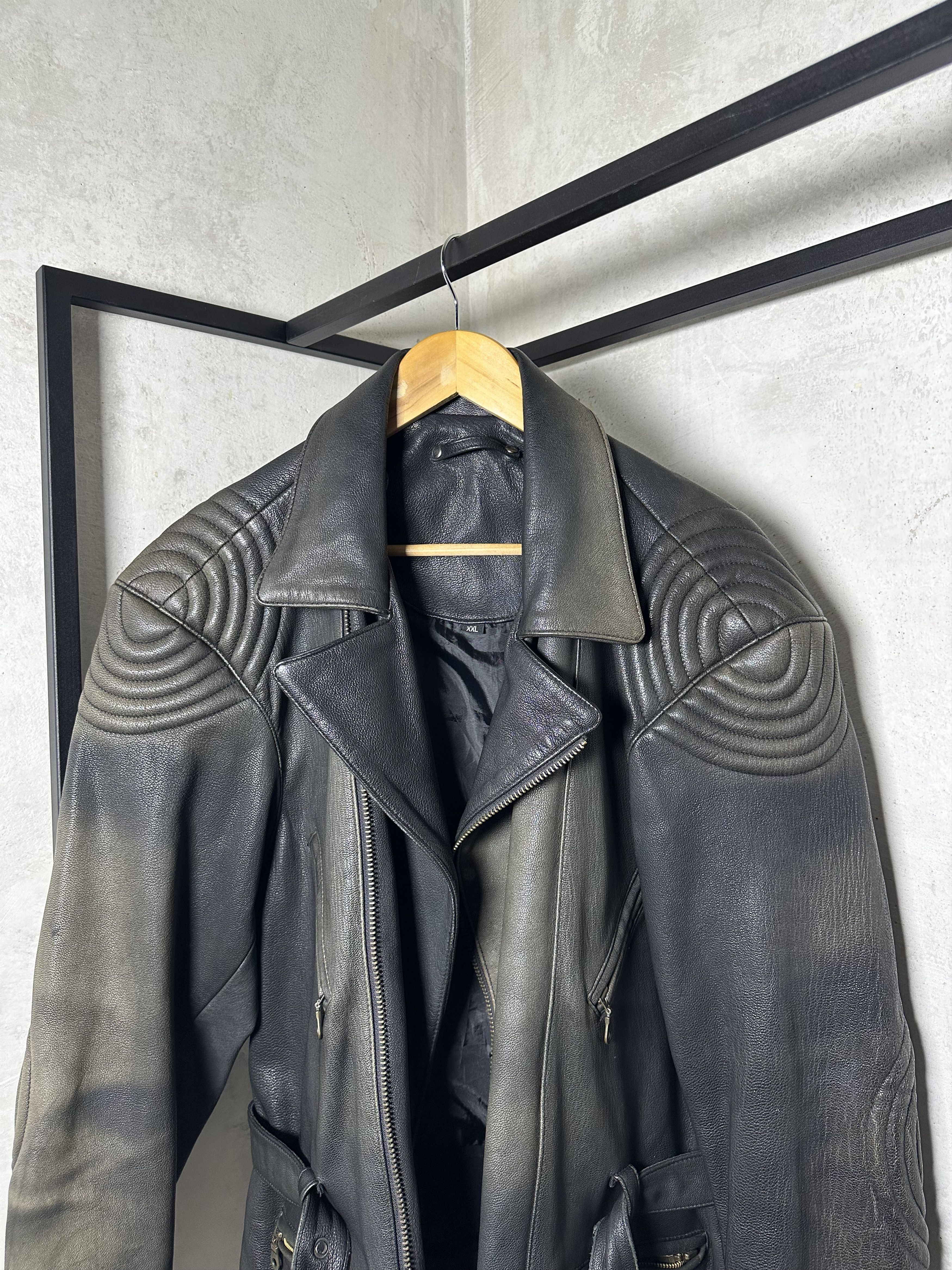 Genuine Leather Genuine Leather Belted Jacket Size US XL / EU 56 / 4 - 2 Thumbnail