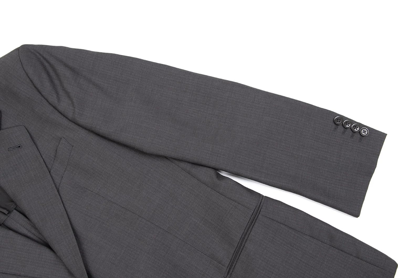 Armani Collezioni Wool Shadow Stripe 3-Button Jacket in Gray Size 54 Size US XXS / EU 40 - 6 Thumbnail