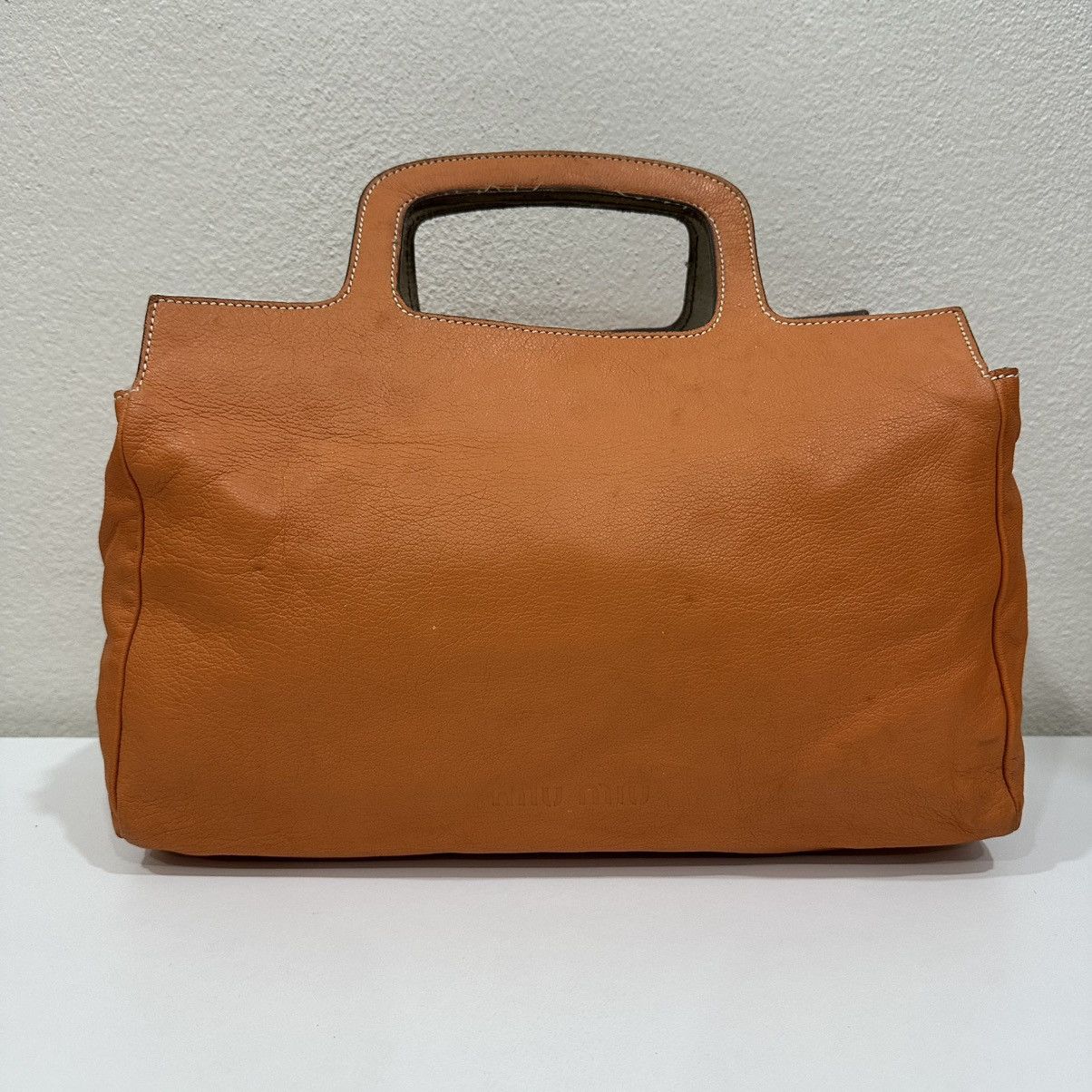 Miu Miu ‼️LASTDROP‼️ VINTAGE MIU MIU LEATHER TOP HANDLE BAG Size ONE SIZE - 2 Thumbnail