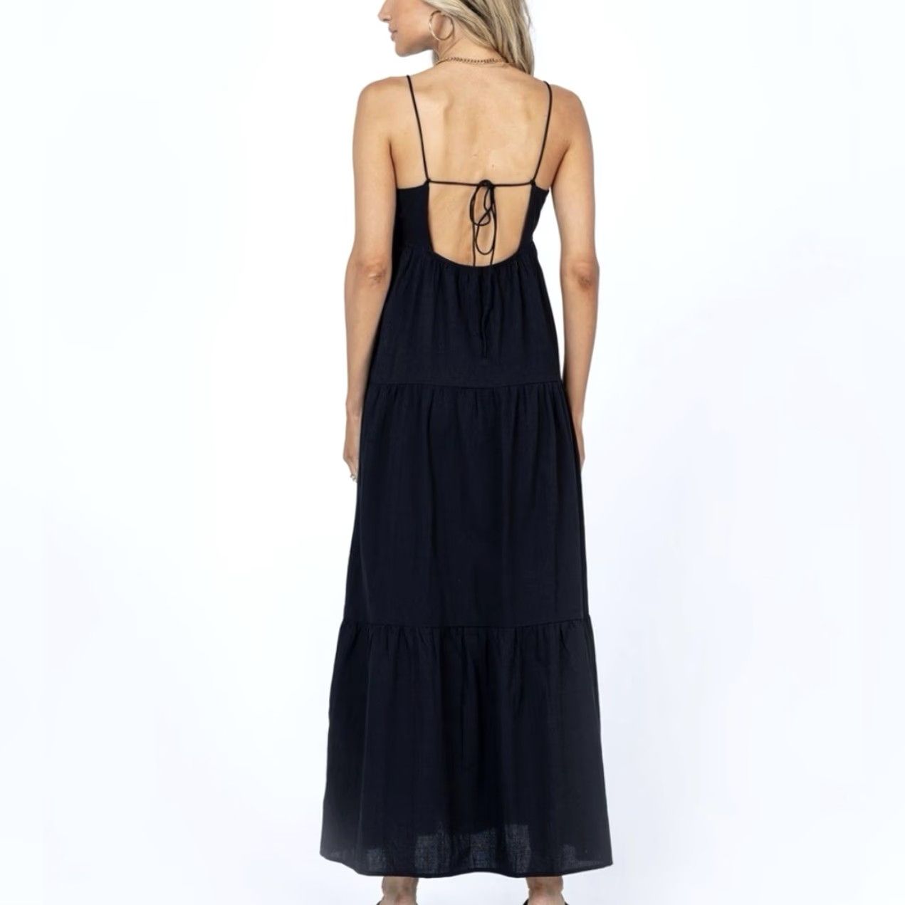 PRINCESS POLLY VINTAGE Princess Polly Chelsea Maxi Dress Black Tiered Dress 12 Womens Summer Party Bohemian Velvet? Size XL / US 12-14 / IT 48-50 - 8 Thumbnail