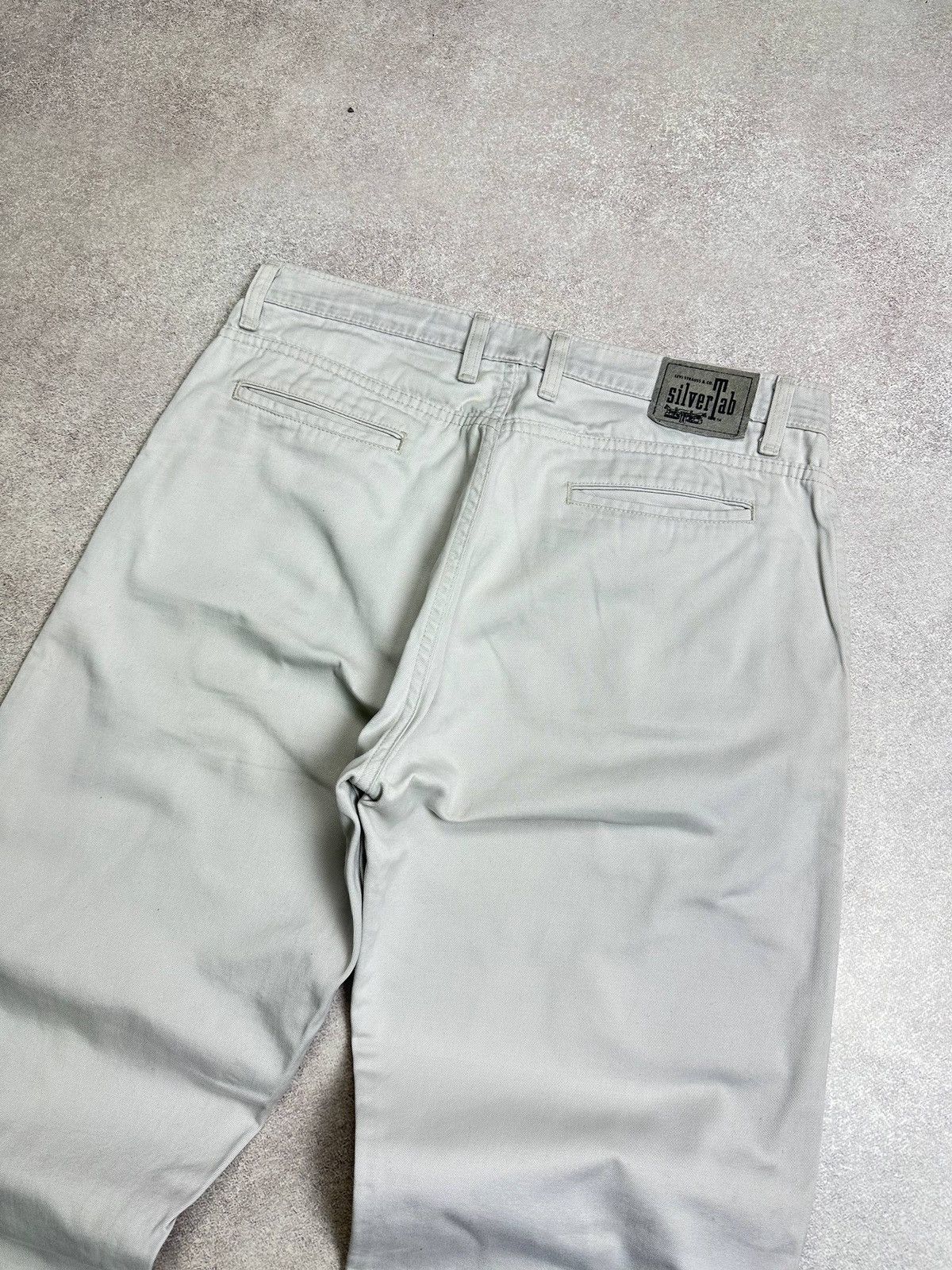 Bape × Levi's Vintage Levis Silver Tab Baggy Chino Pamts Gray Rare 36x32 Size US 36 / EU 52 - 2 Thumbnail