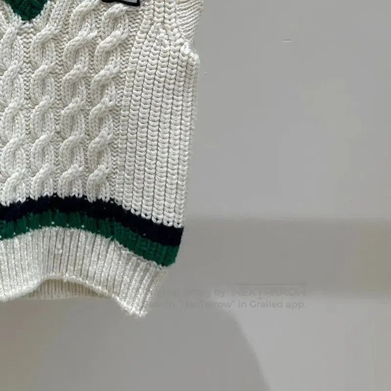 Miu Miu Miu Miu White Cable Knit Sweater Vest . Size S / US 4 / IT 40 - 3 Thumbnail