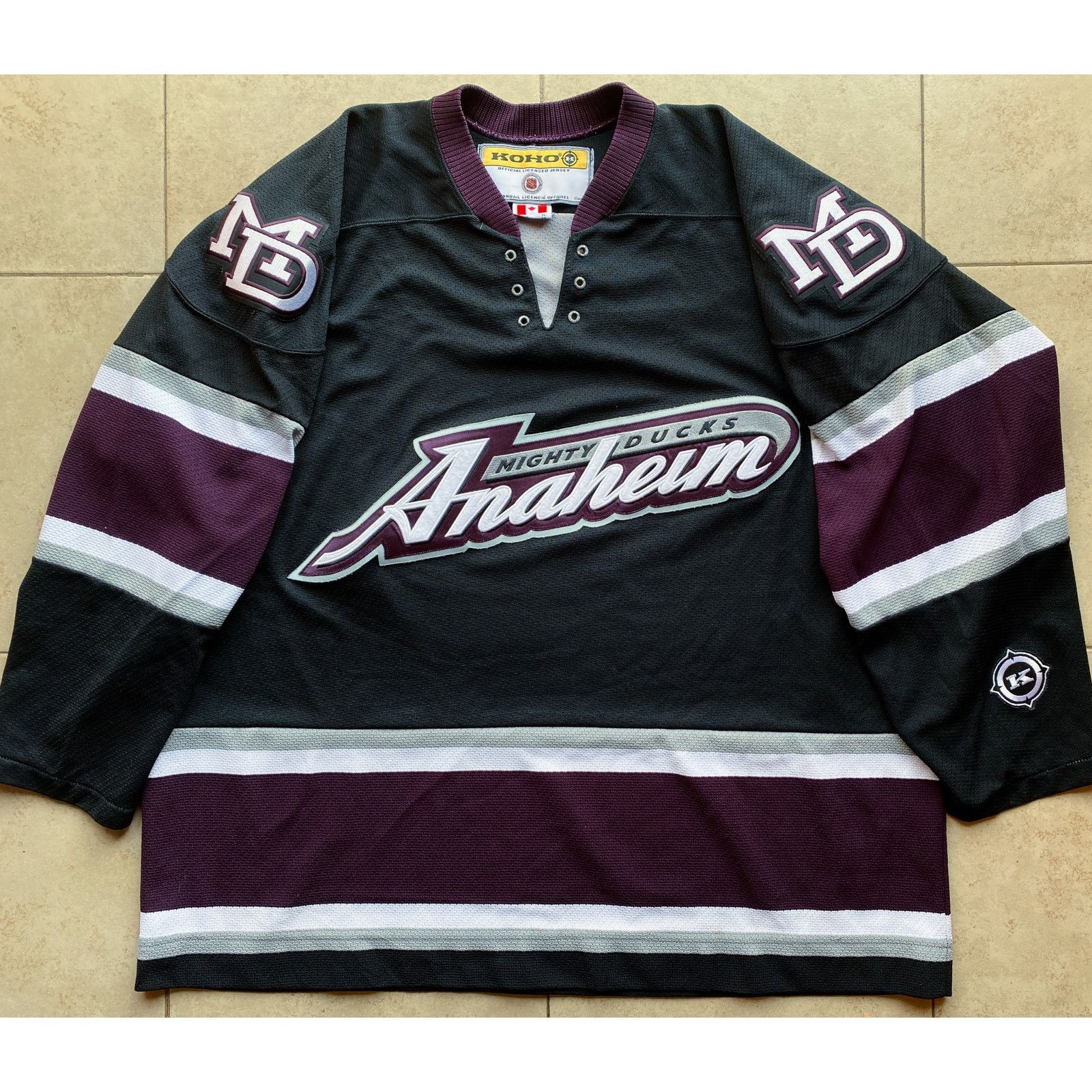 Koho × NHL Anaheim Mighty Ducks 2003-2006 KOHO alt jersey XL hockey vtg Size US XL / EU 56 / 4 - 3 Thumbnail