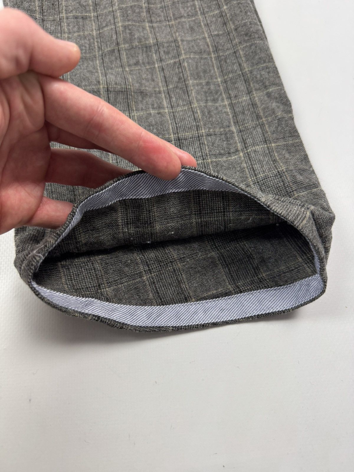 Other Repaired Umit Unal Wool Design Check Women’s Pants Size 34" / US 12 / IT 48 - 4 Thumbnail