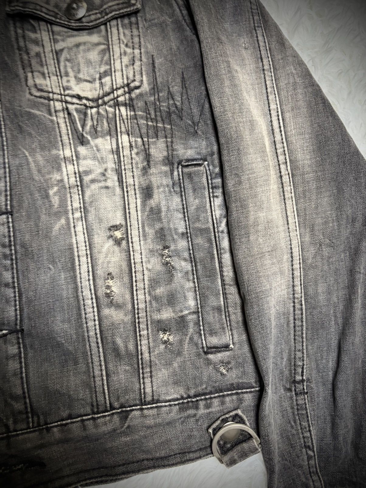 14th Addiction Rare Lagust distressed jeans trucker jacket Size US M / EU 48-50 / 2 - 4 Thumbnail
