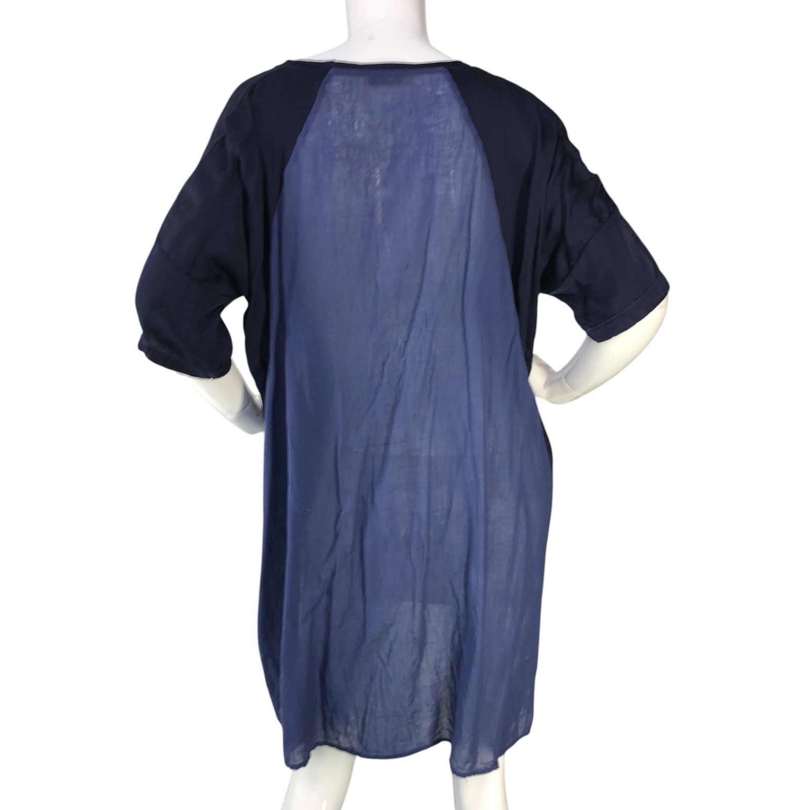 Other Stark X Size M Top Mixed Media High Low Hem Lightweight Blue Size M / US 6-8 / IT 42-44 - 7 Thumbnail