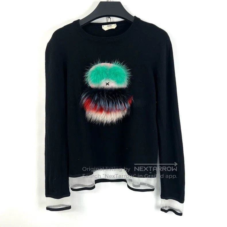 Fendi Fendi Furry little monster long-sleeve knitted sweater Size XS / US 0-2 / IT 36-38 - 1 Thumbnail