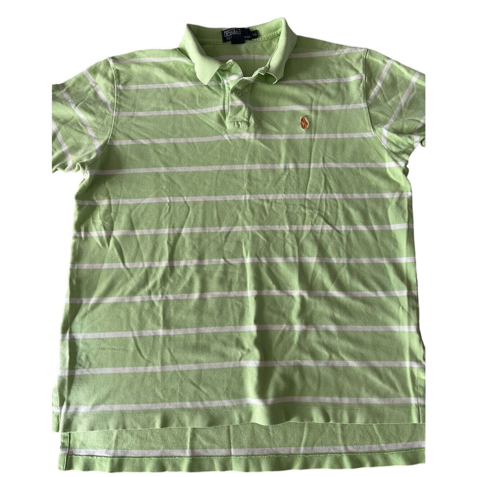 Ralph Lauren Ralph Lauren Polo Golf Shirt XL Green/White Orange Pony Size US XL / EU 56 / 4 - 1 Thumbnail